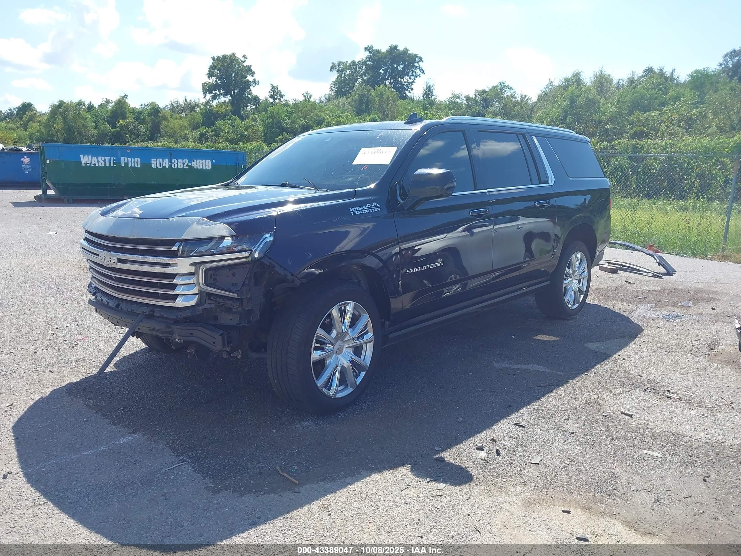 2022 Chevrolet Suburban 4wd High Country Черный vin: 1GNSKGKL2NR286432