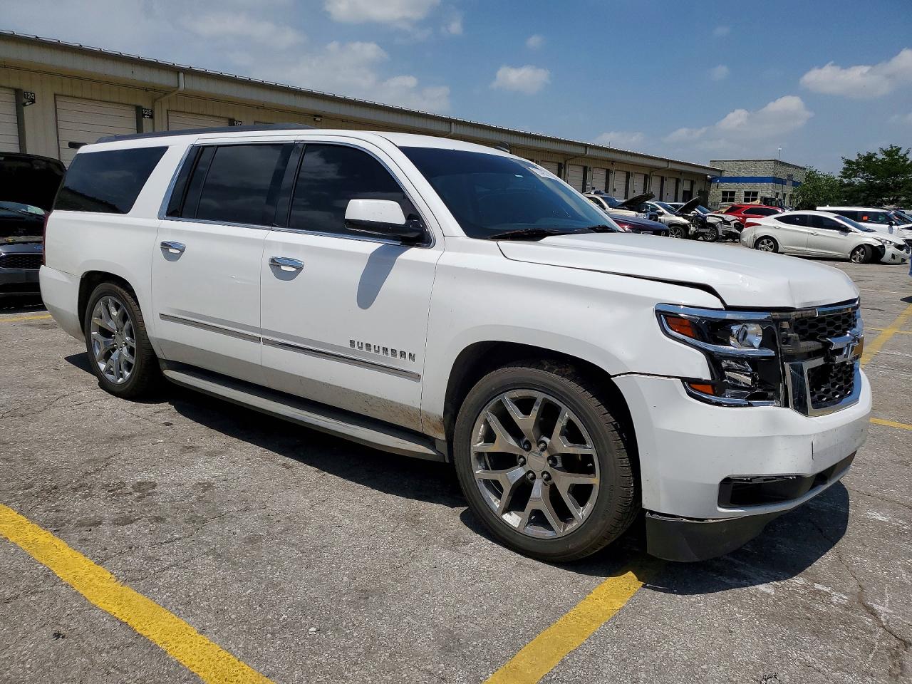 2015 Chevrolet Suburban K1500 Ls White vin: 1GNSKHKC0FR255395