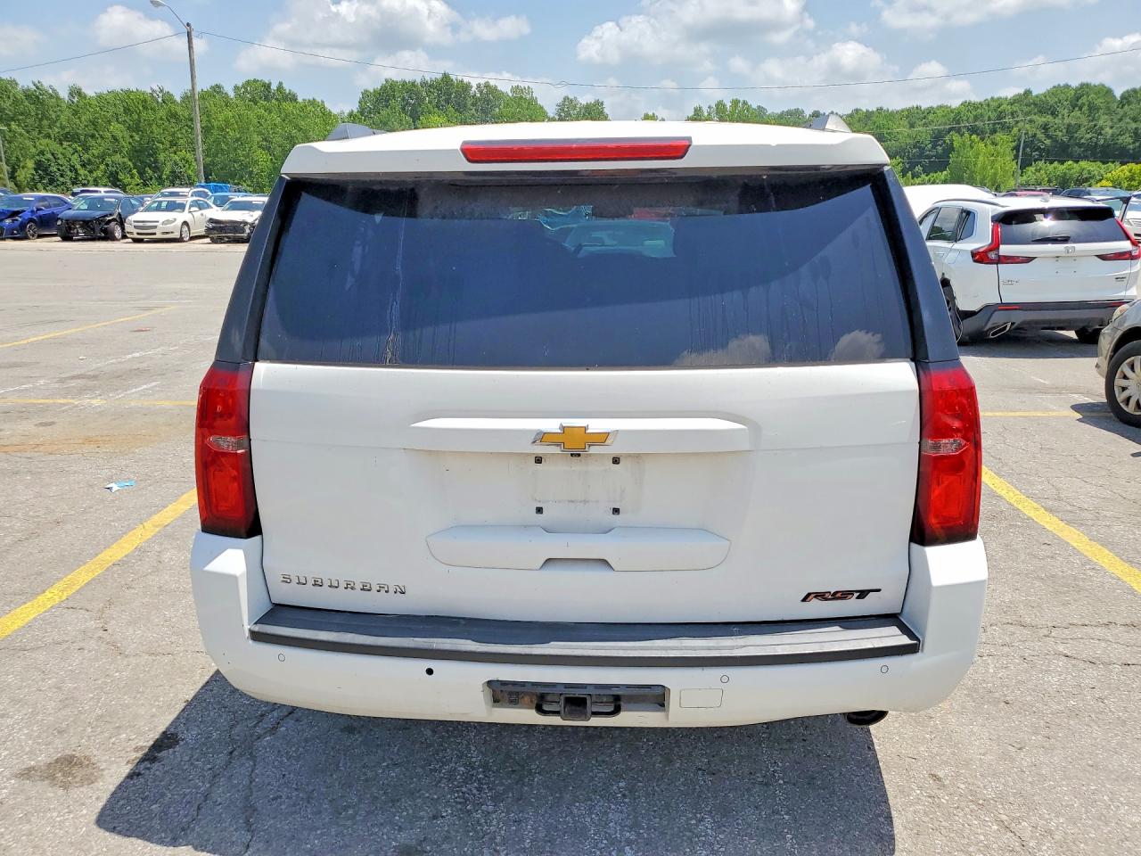 2015 Chevrolet Suburban K1500 Ls White vin: 1GNSKHKC0FR255395