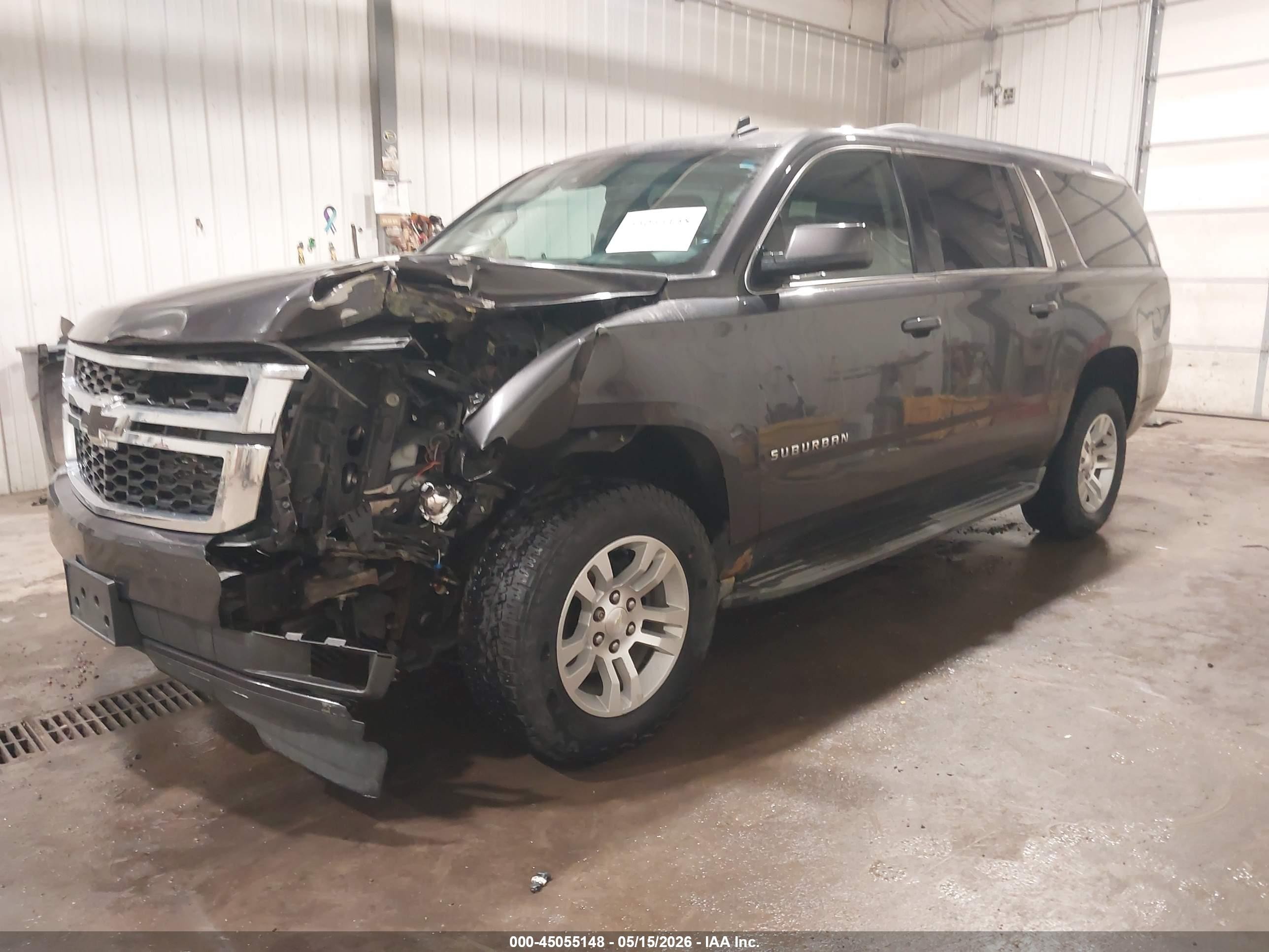 2015 Chevrolet Suburban 1500 Ls Gray vin: 1GNSKHKC2FR138420