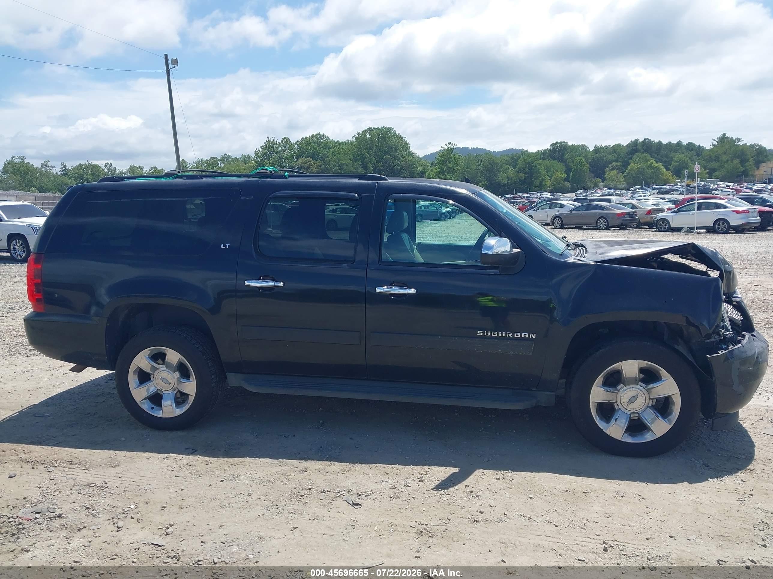 2013 Chevrolet Suburban Lt Black vin: 1GNSKJE71DR309516