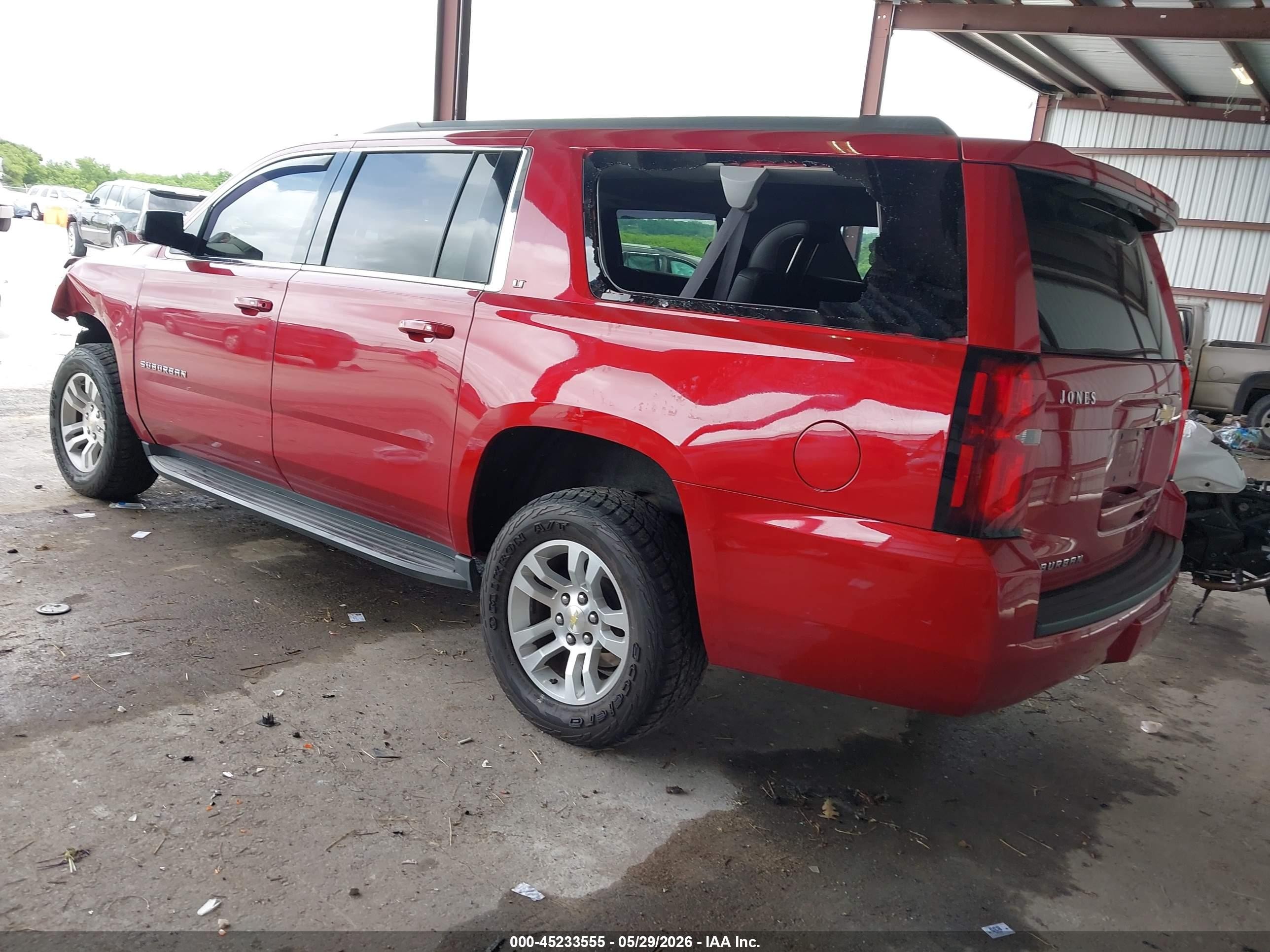 2015 Chevrolet Suburban 1500 Lt Red vin: 1GNSKJKC2FR600708