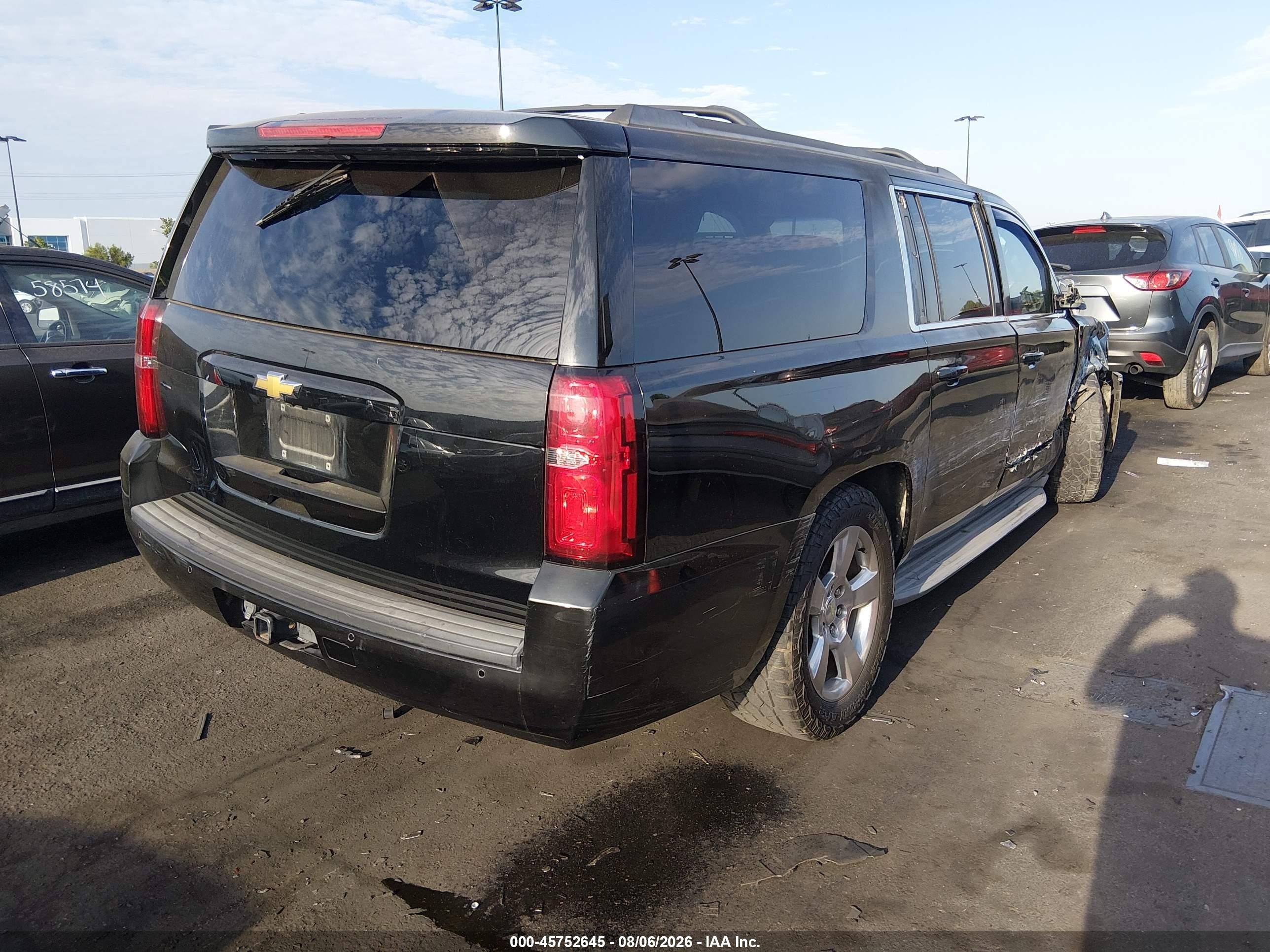 2015 Chevrolet Suburban Lt Black vin: 1GNSKJKC3FR212225