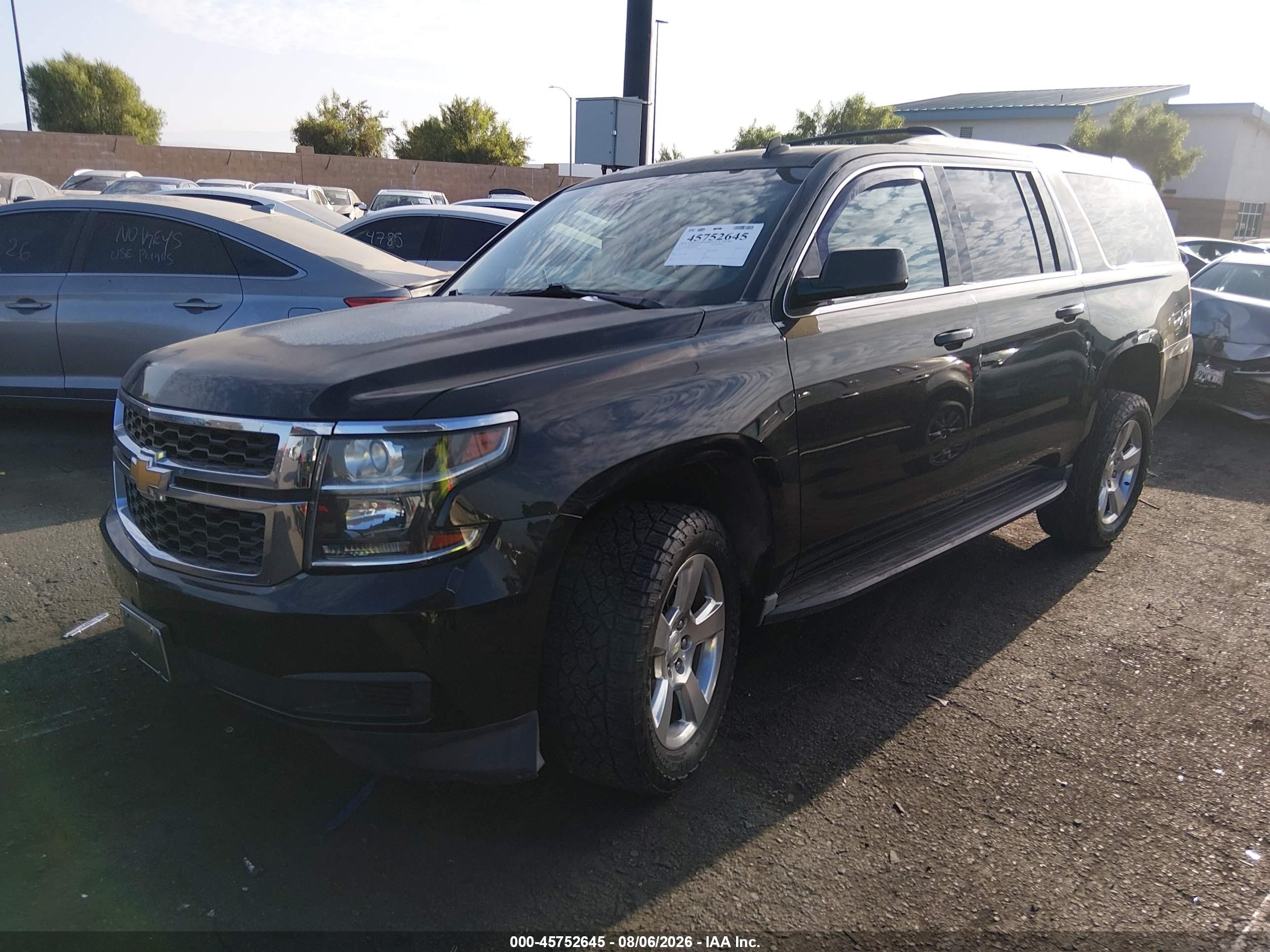 2015 Chevrolet Suburban Lt Black vin: 1GNSKJKC3FR212225
