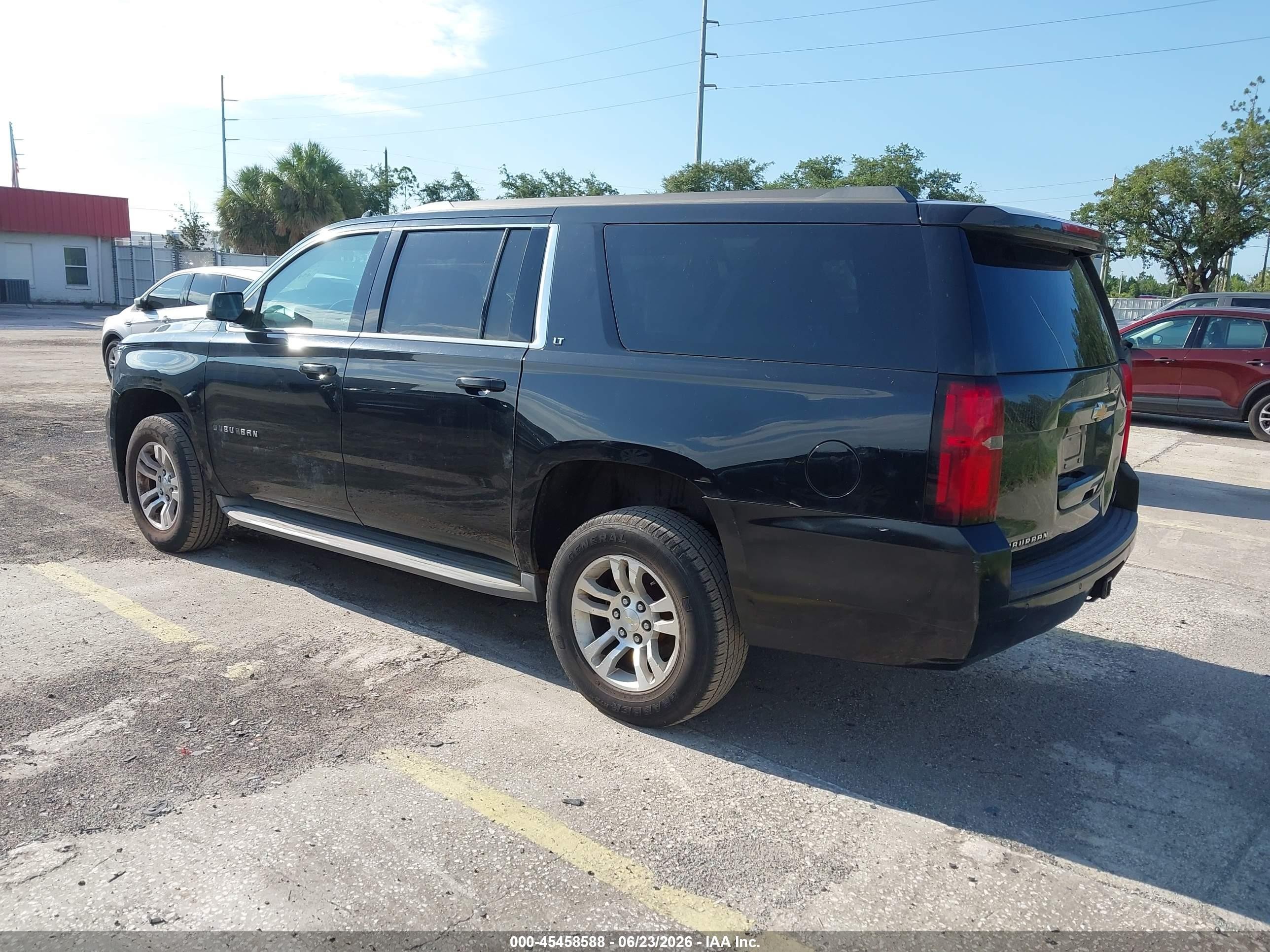 2015 Chevrolet Suburban Lt Black vin: 1GNSKJKC3FR556458