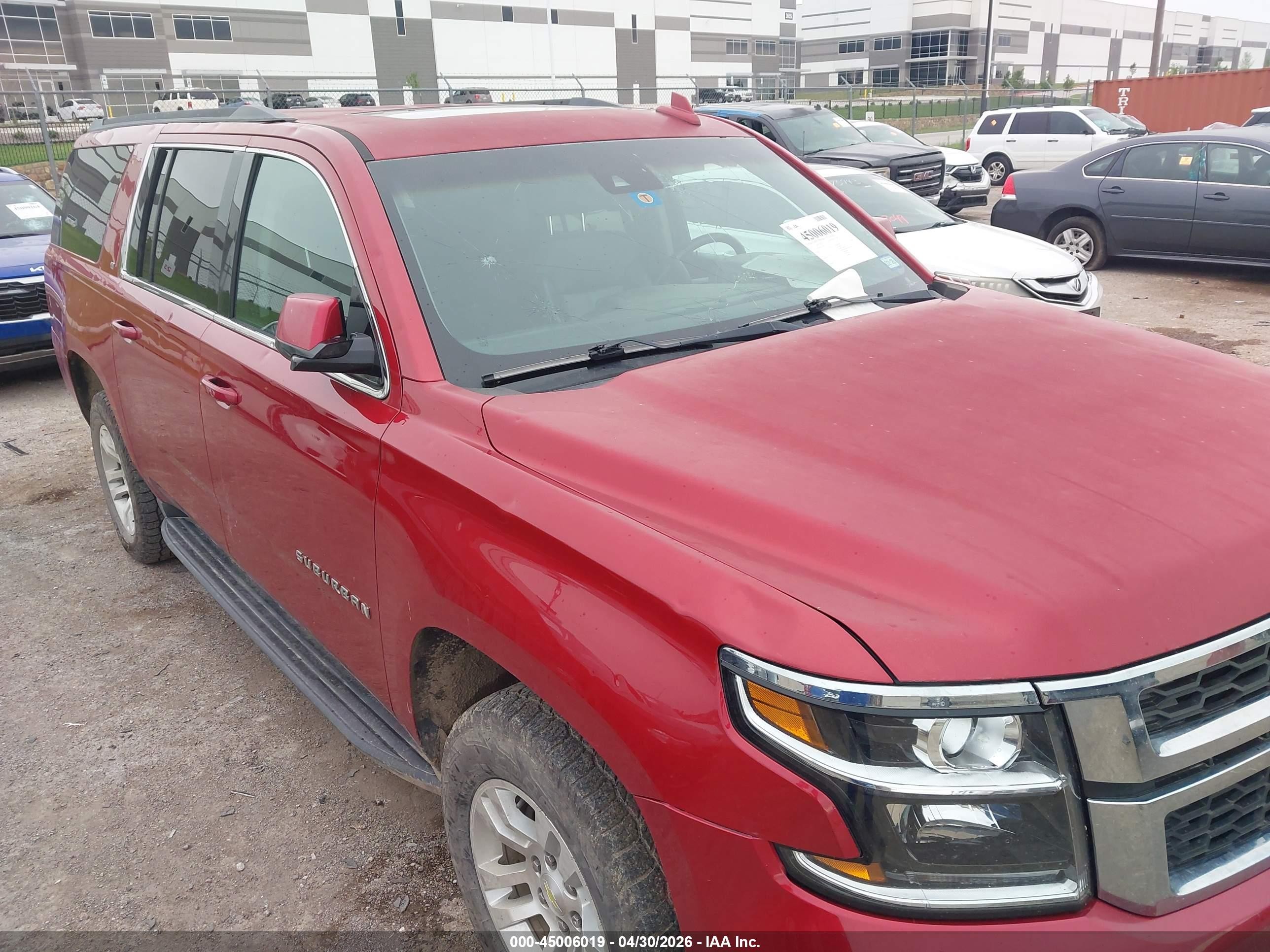 2015 Chevrolet Suburban 1500 Lt Red vin: 1GNSKJKC3FR700770
