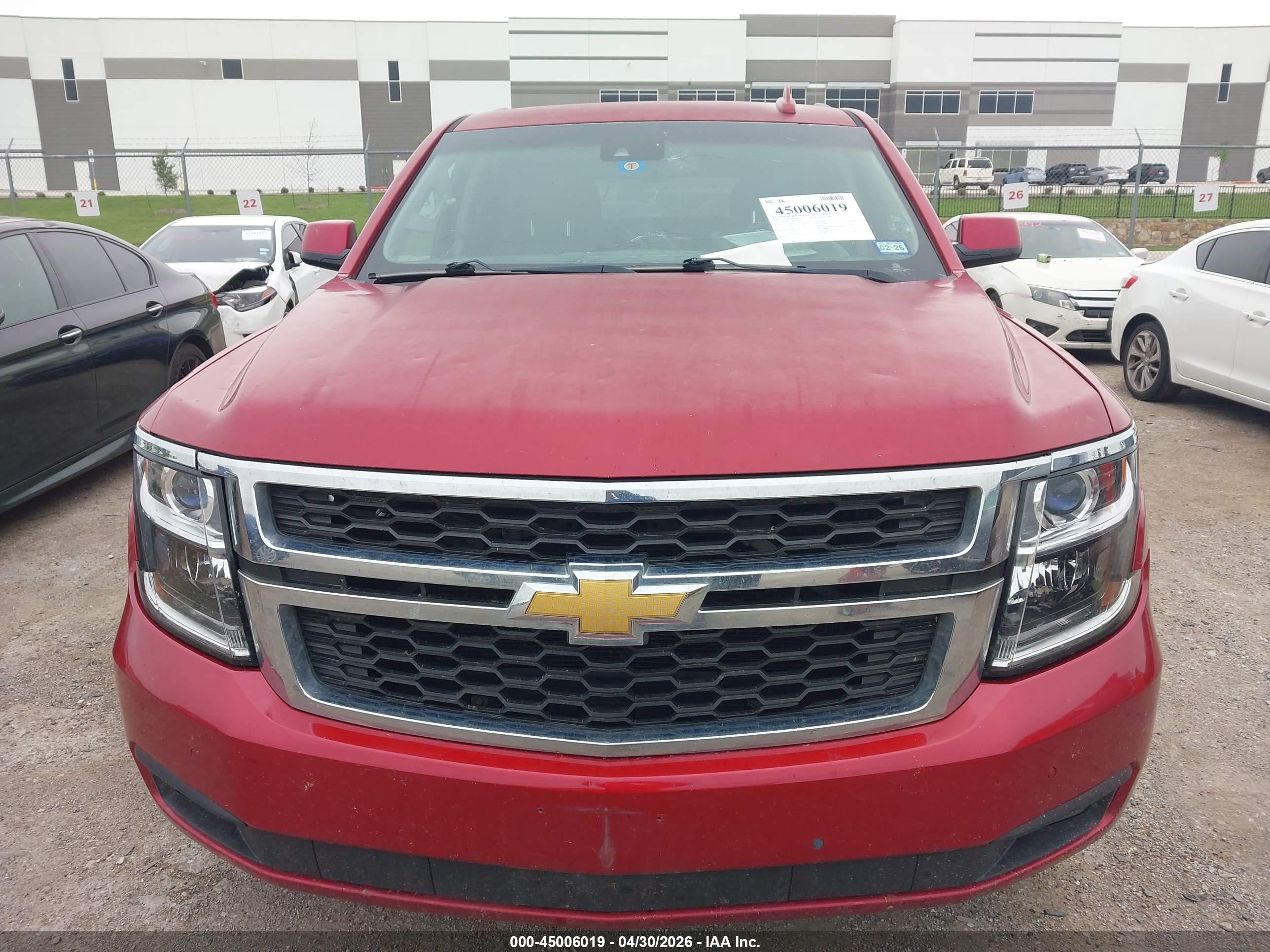 2015 Chevrolet Suburban 1500 Lt Red vin: 1GNSKJKC3FR700770