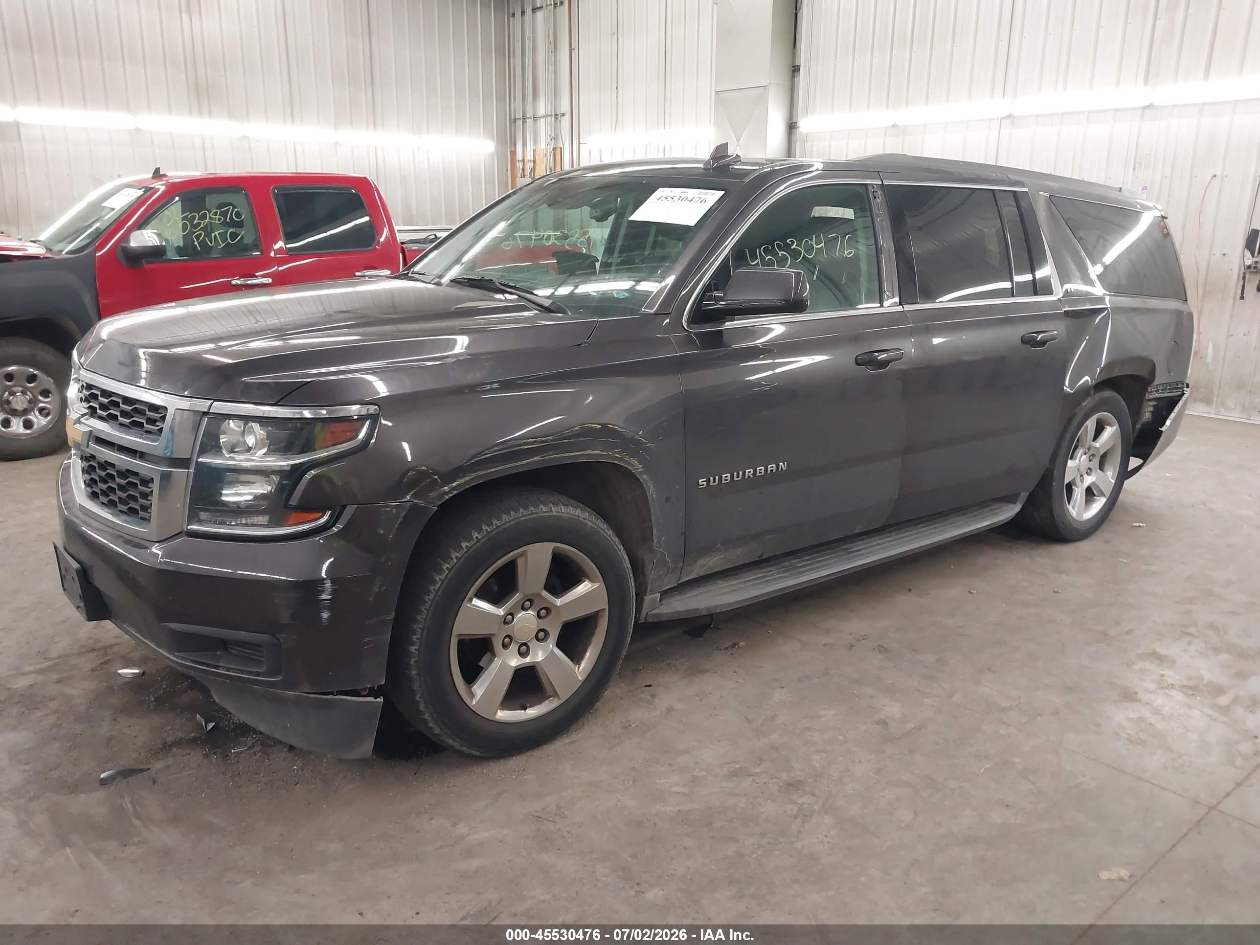 2015 Chevrolet Suburban Lt Gray vin: 1GNSKJKC3FR706861