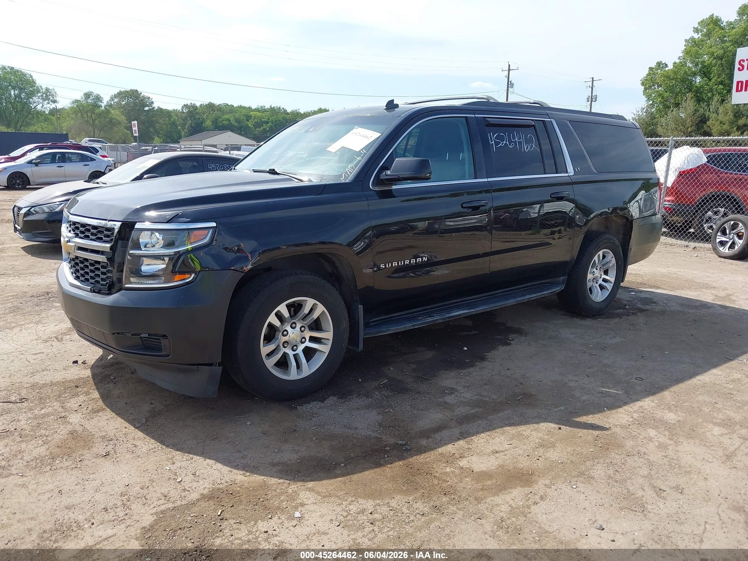 2015 Chevrolet Suburban 1500 Lt Black vin: 1GNSKJKC4FR166520