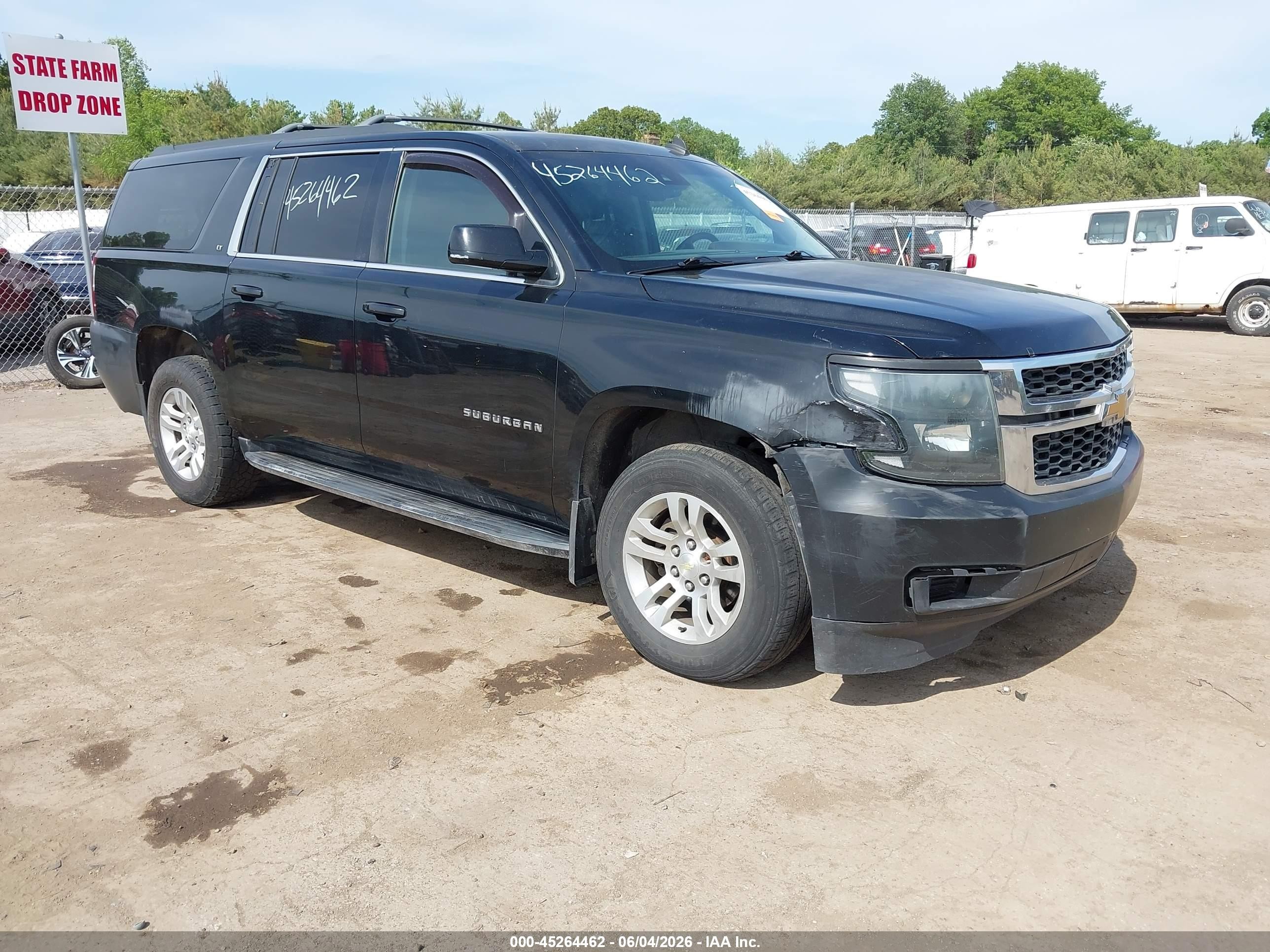 2015 Chevrolet Suburban 1500 Lt Black vin: 1GNSKJKC4FR166520