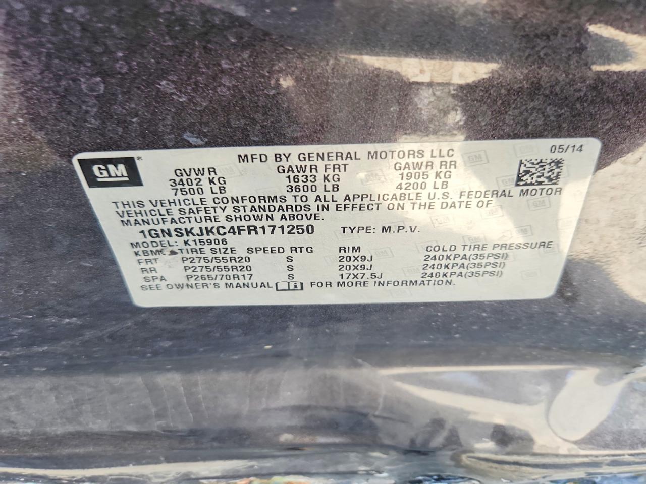2015 Chevrolet Suburban K1500 Lt Черный vin: 1GNSKJKC4FR171250