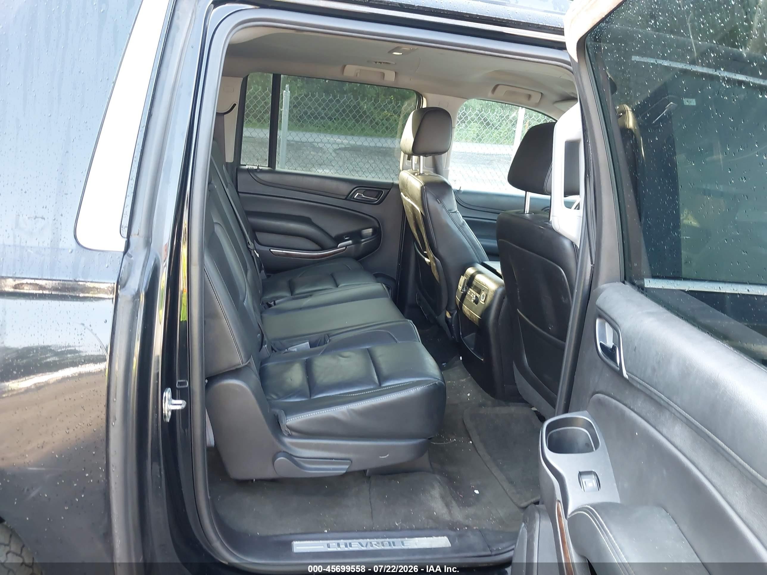 2015 Chevrolet Suburban 1500 Lt Black vin: 1GNSKJKC6FR150884