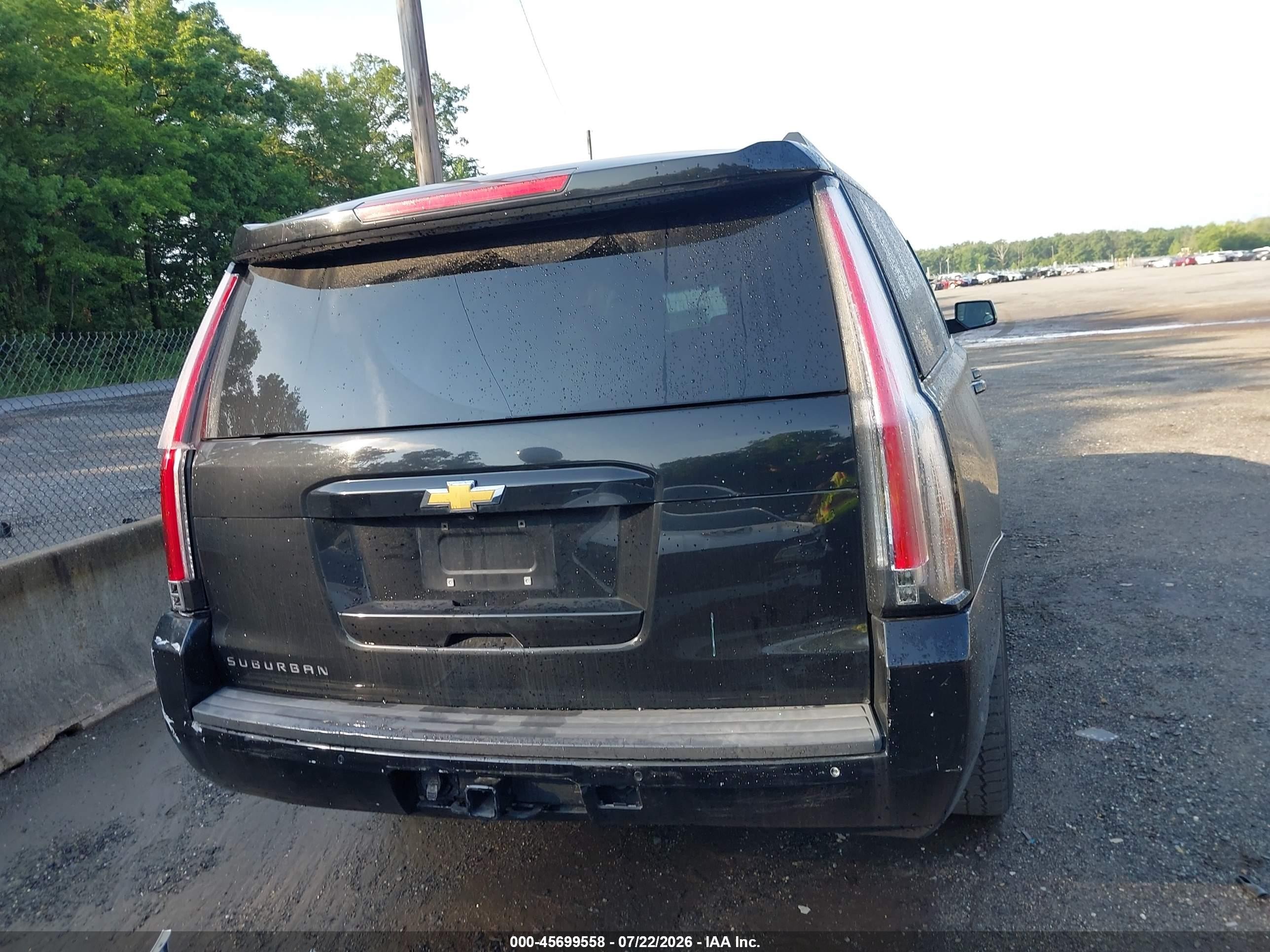 2015 Chevrolet Suburban 1500 Lt Black vin: 1GNSKJKC6FR150884