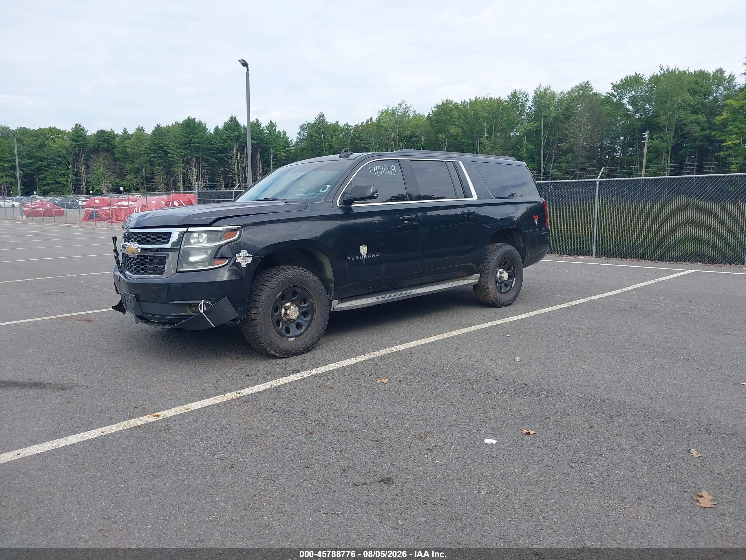 2015 Chevrolet Suburban 1500 Lt Black vin: 1GNSKJKC7FR513354