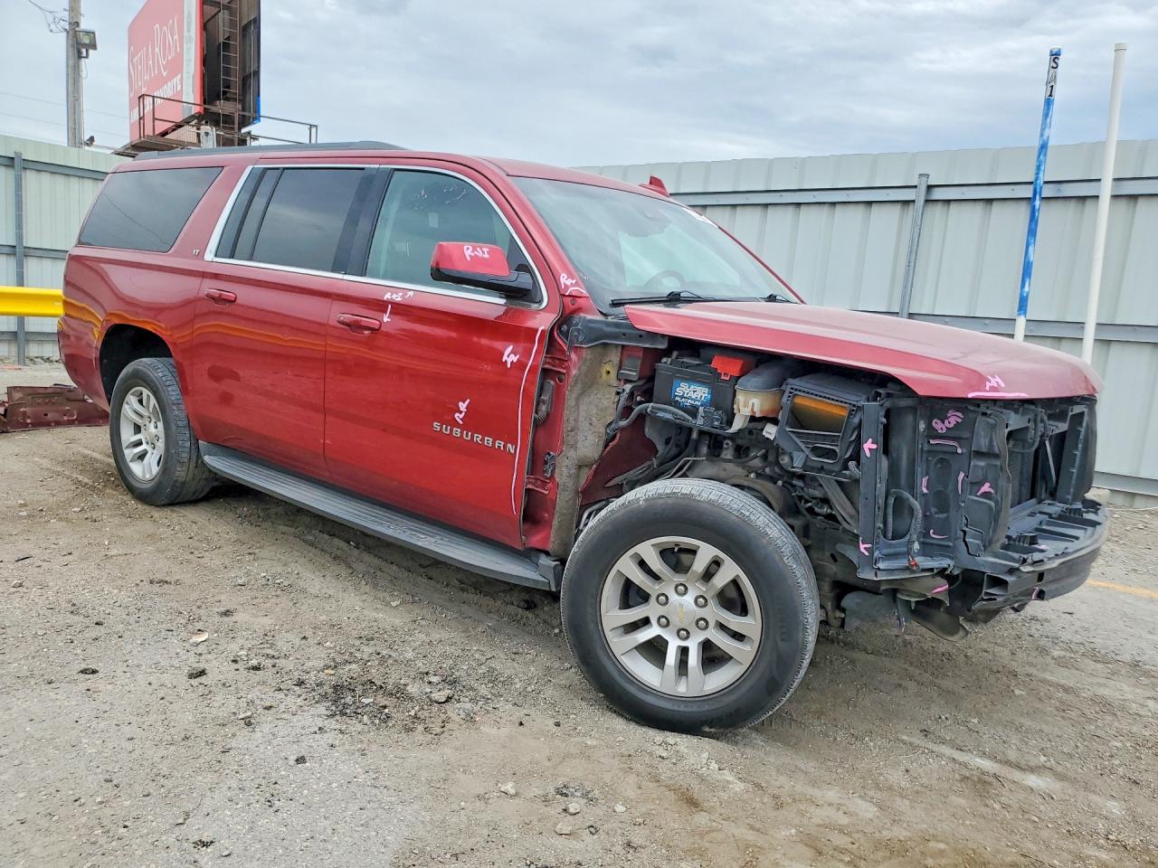 2015 Chevrolet Suburban K1500 Lt Burgundy vin: 1GNSKJKC7FR534673