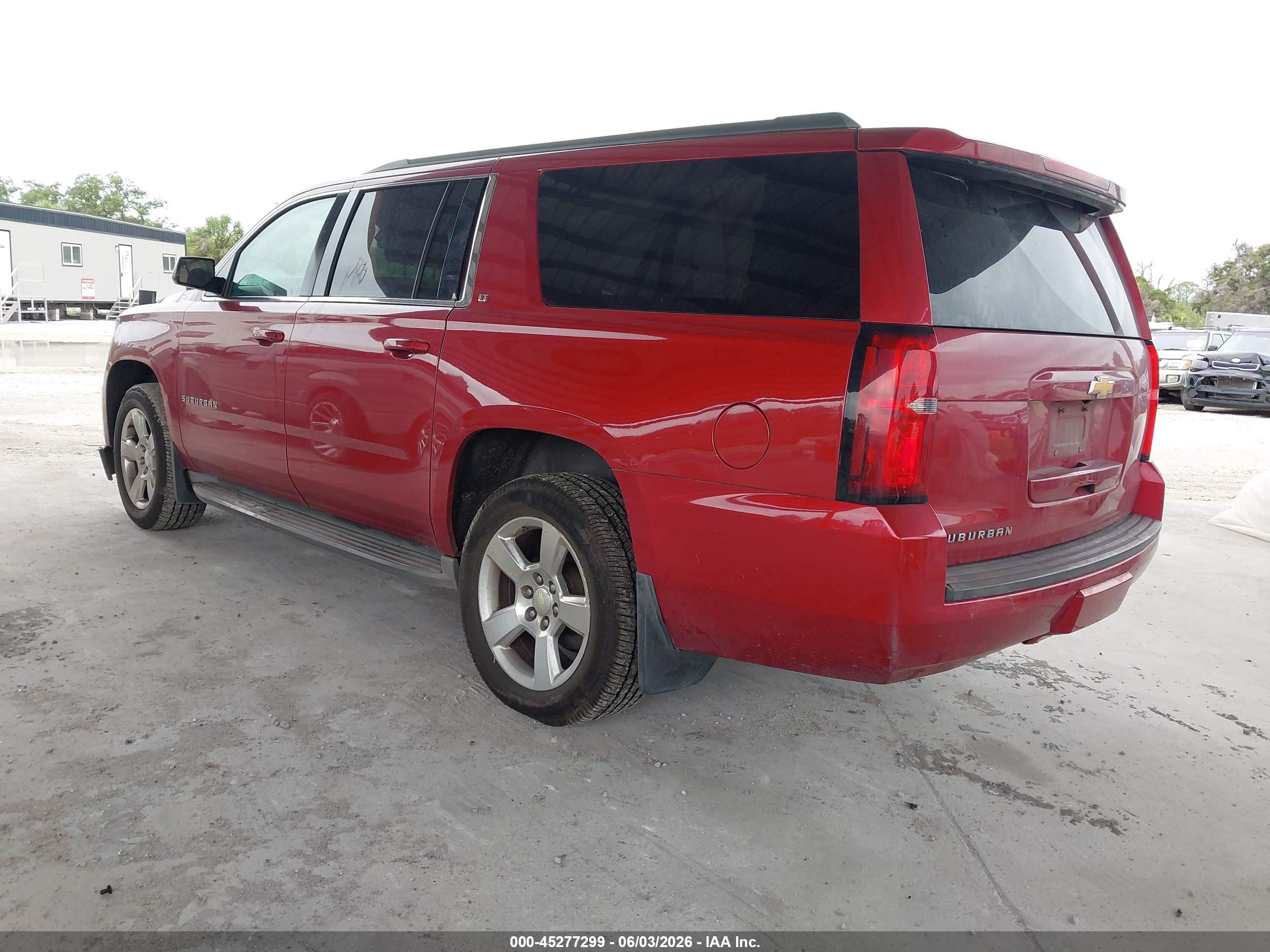 2015 Chevrolet Suburban 1500 Lt Red vin: 1GNSKJKC8FR299152