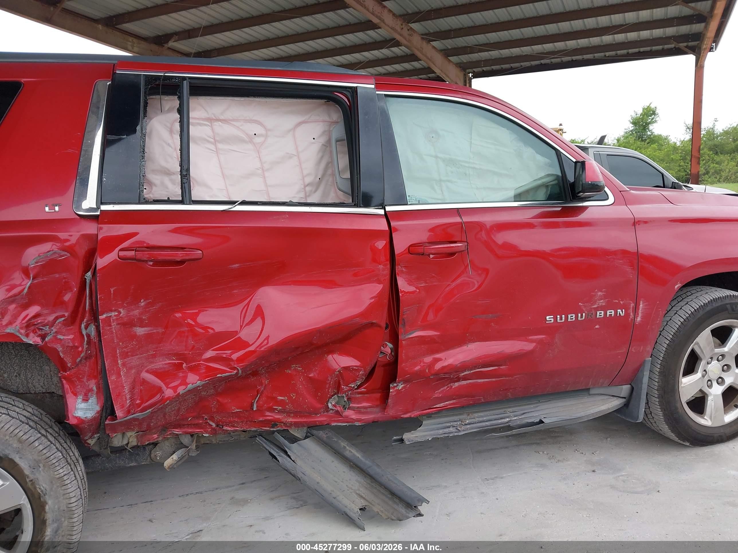 2015 Chevrolet Suburban 1500 Lt Red vin: 1GNSKJKC8FR299152