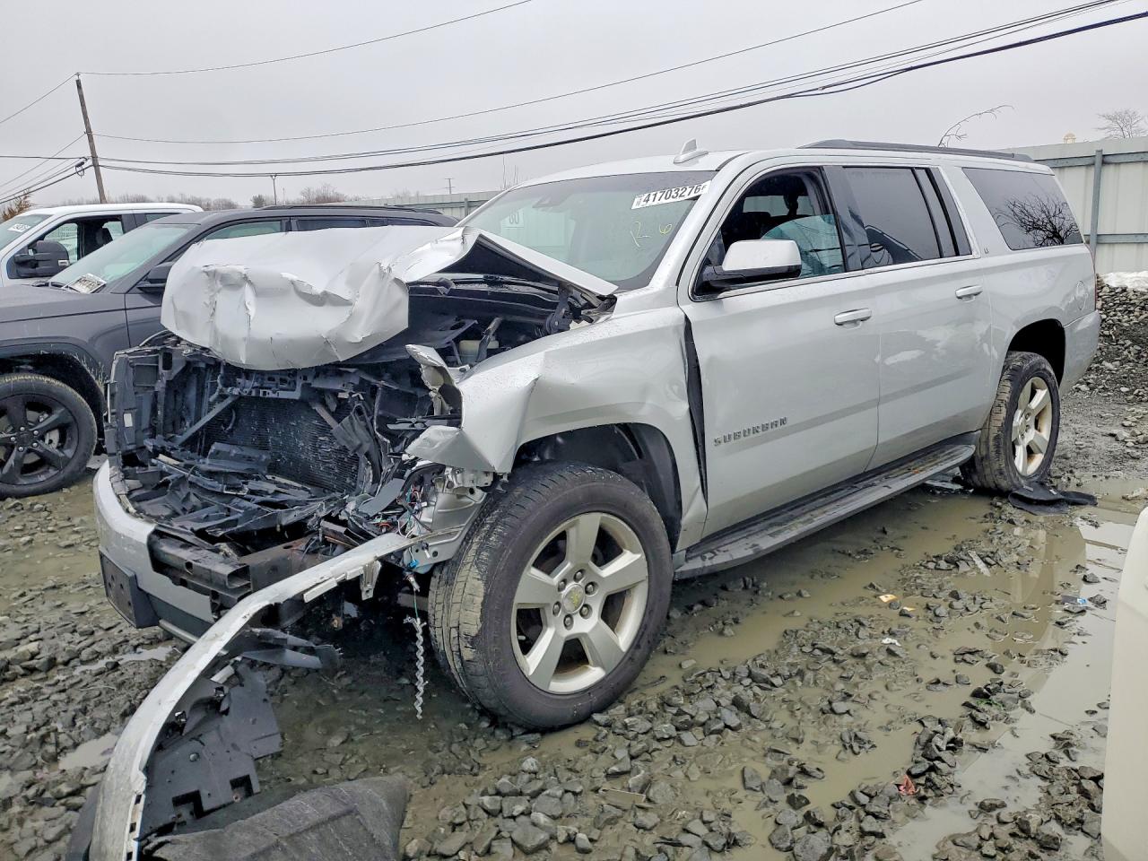 2015 Chevrolet Suburban K1500 Lt Silver vin: 1GNSKJKC8FR643210