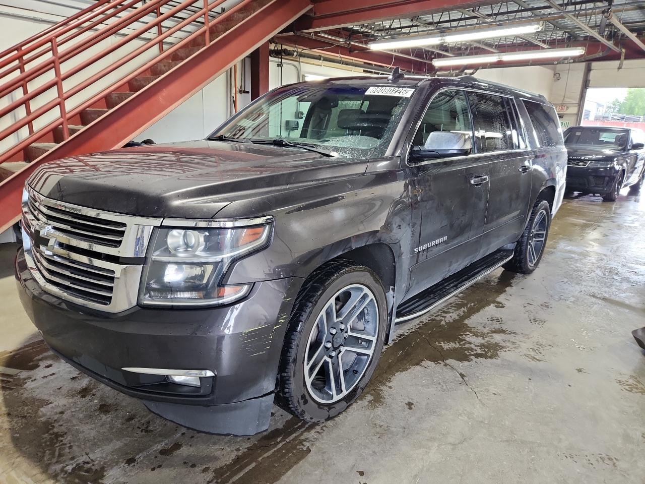 2017 Chevrolet Suburban K1500 Premier Gray vin: 1GNSKJKC9HR159663 Damage: Front Bumper/Cover, Heavy Scratch, 7 To 8 Inches