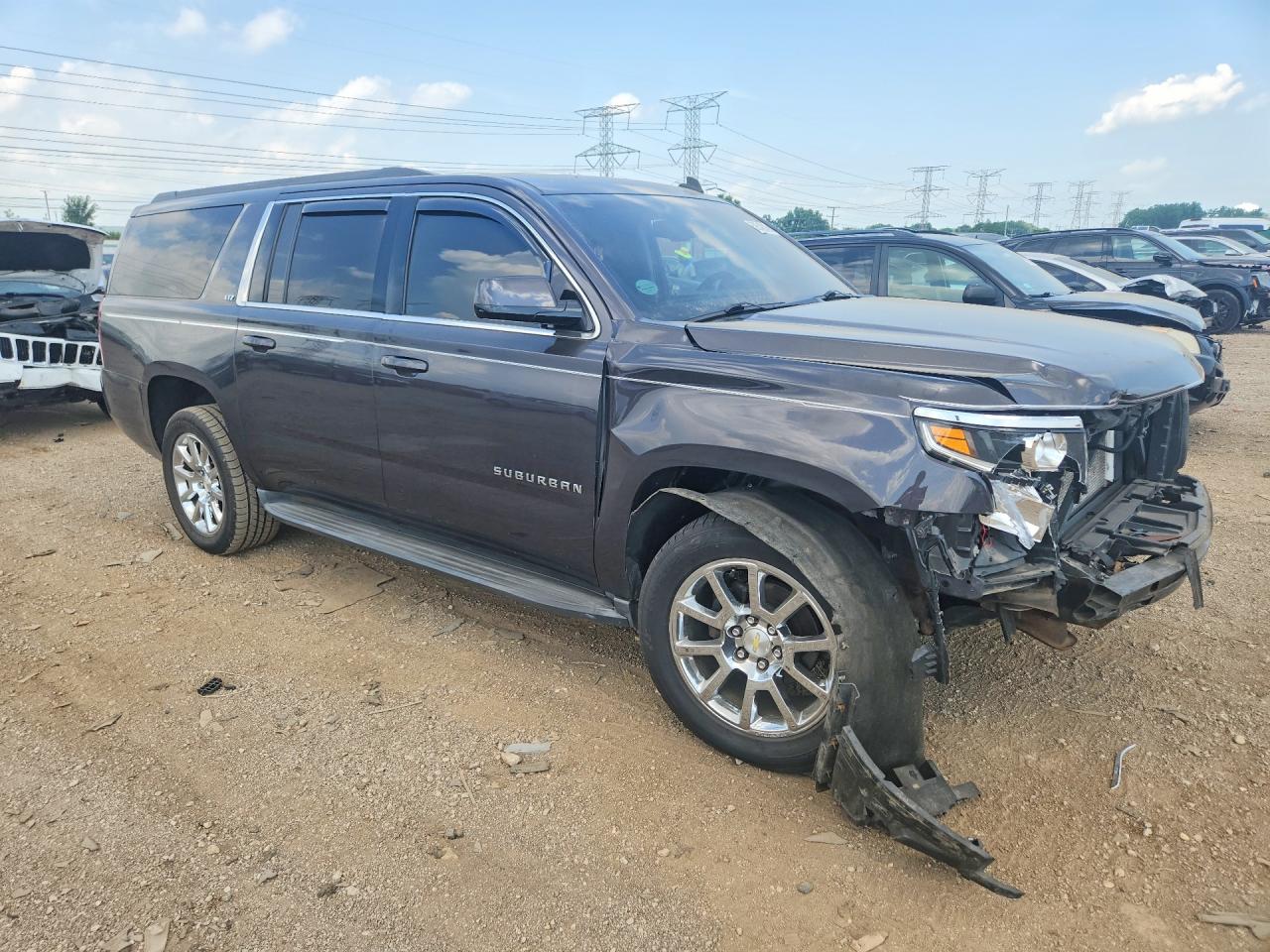 2015 Chevrolet Suburban K1500 Lt Gray vin: 1GNSKJKCXFR192717