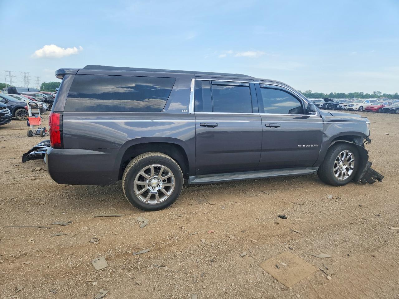2015 Chevrolet Suburban K1500 Lt Gray vin: 1GNSKJKCXFR192717