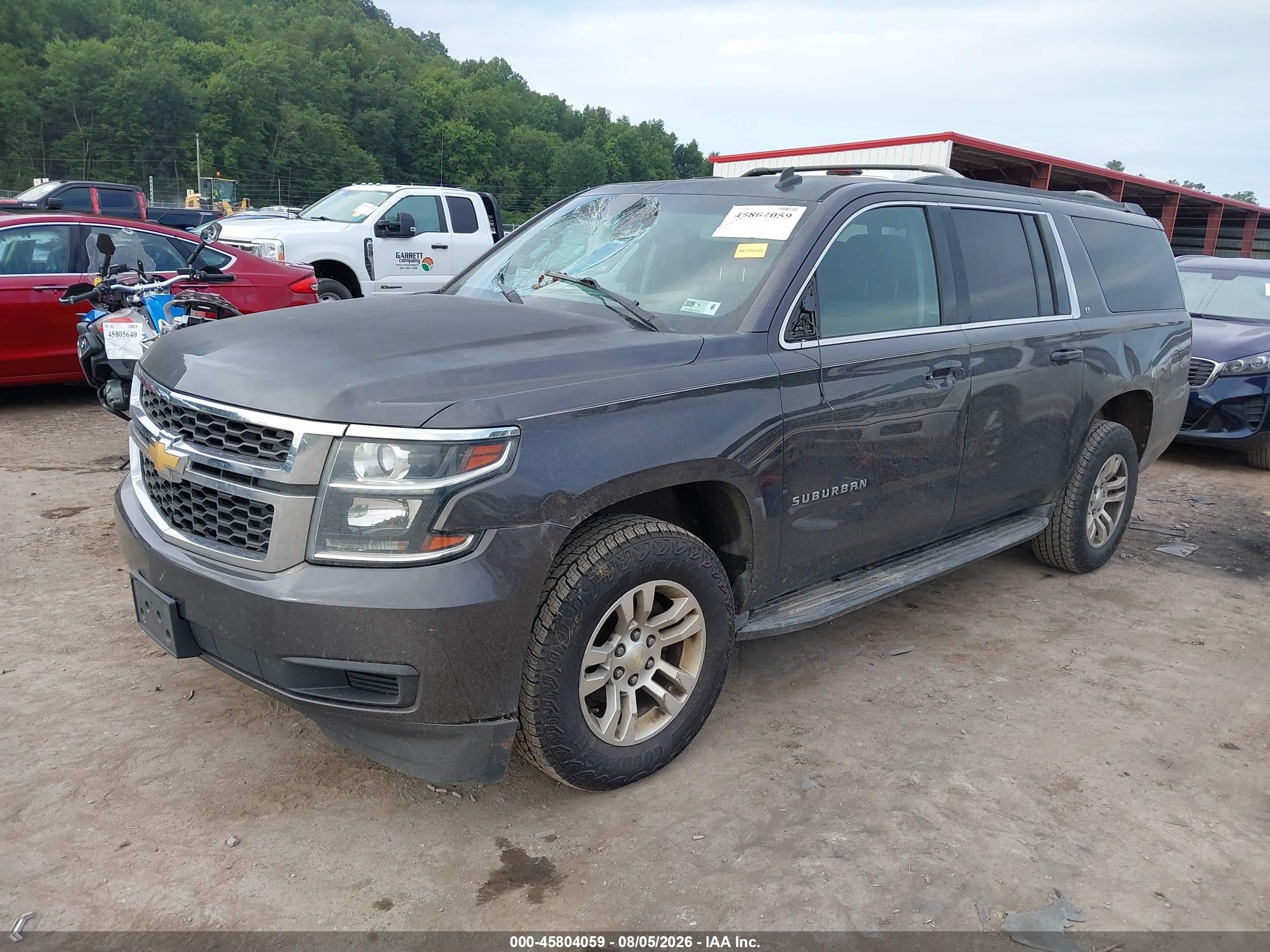 2015 Chevrolet Suburban Lt Gray vin: 1GNSKJKCXFR194712