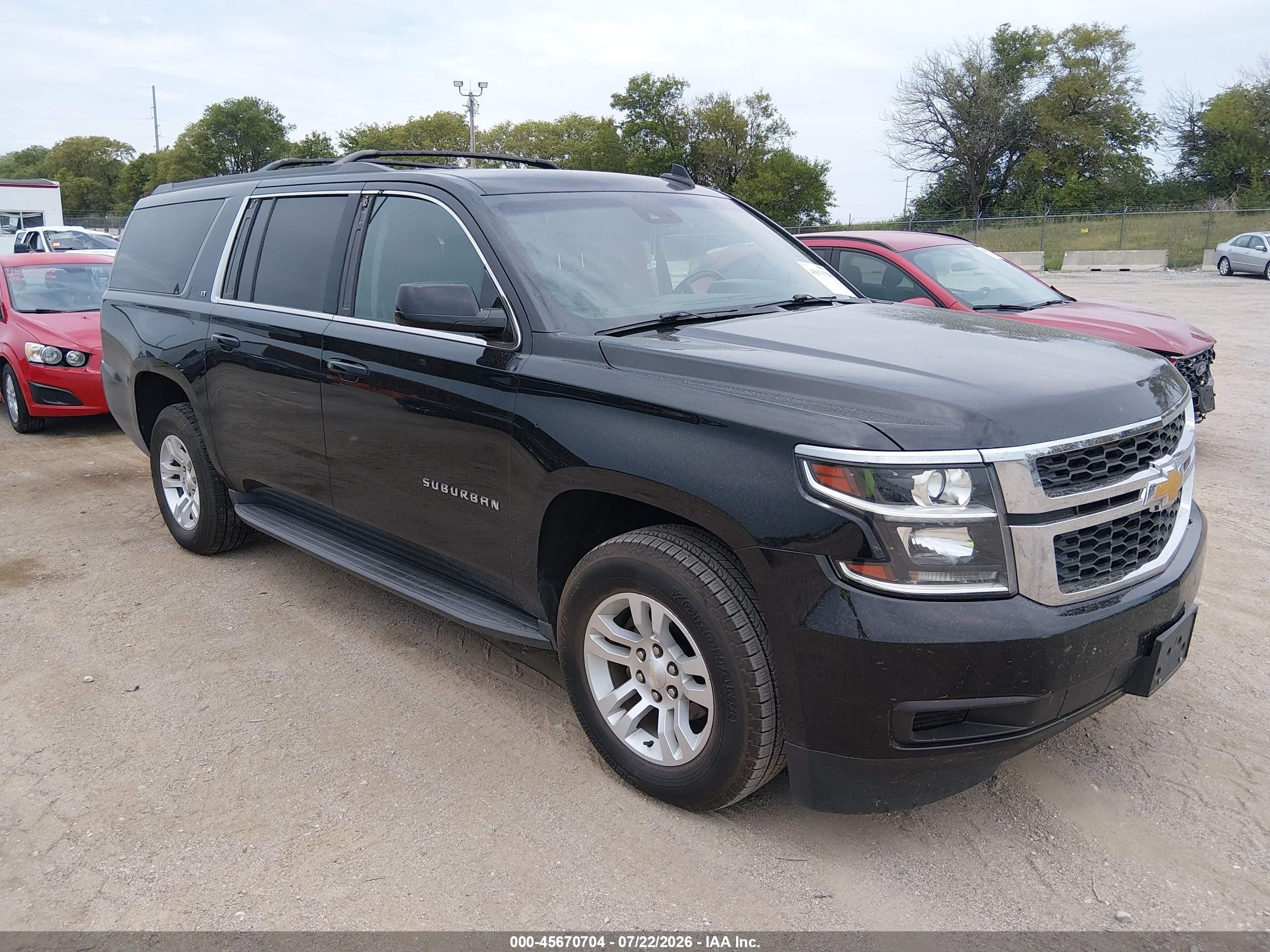 2015 Chevrolet Suburban Lt Black vin: 1GNSKJKCXFR606028