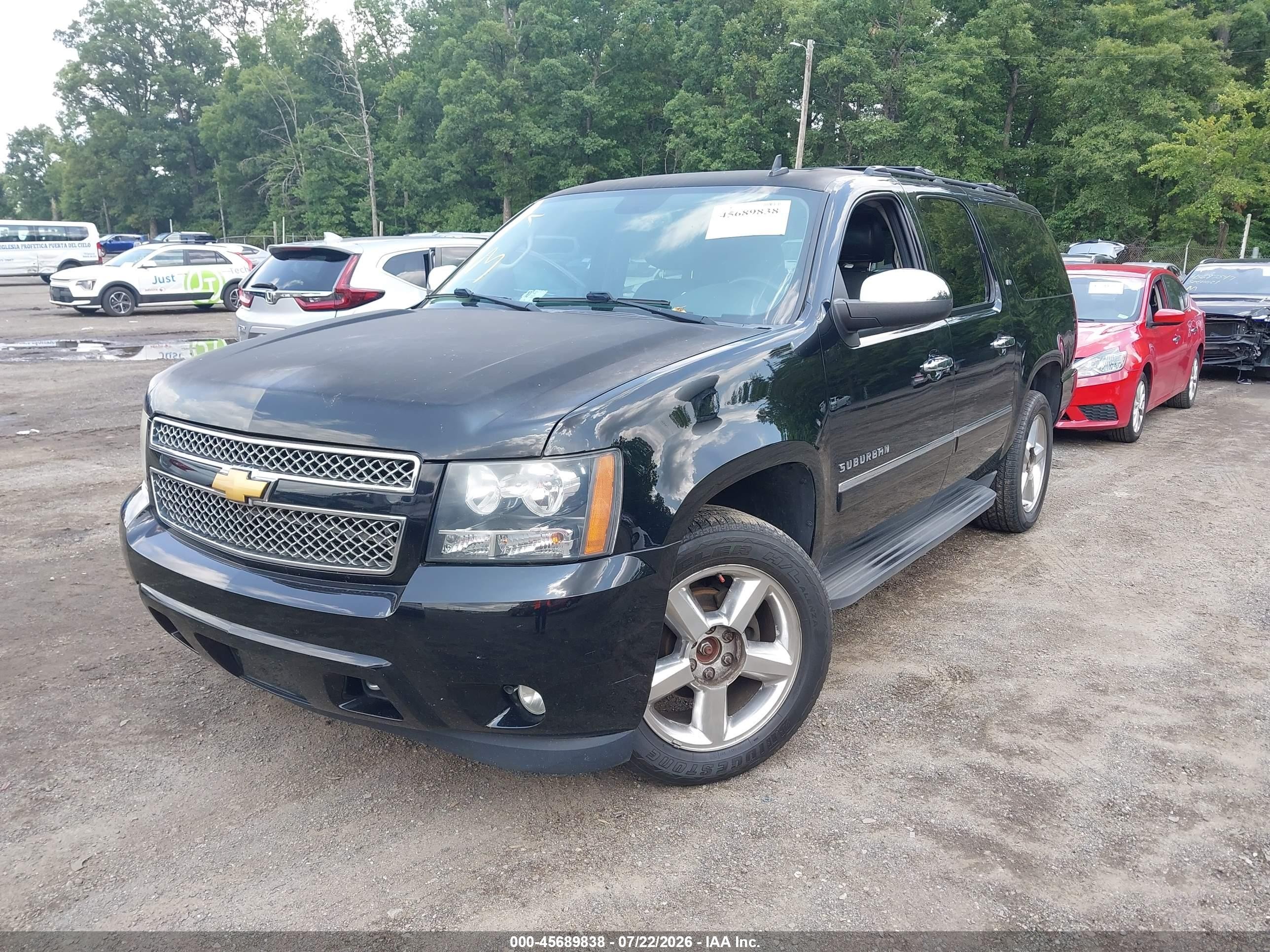 2014 Chevrolet Suburban Ltz Black vin: 1GNSKKE72ER166101