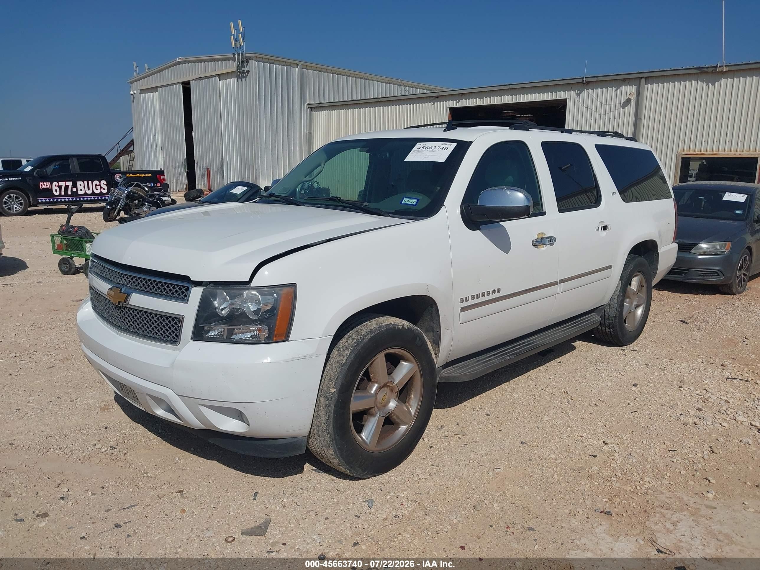 2013 Chevrolet Suburban Ltz White vin: 1GNSKKE79DR371106