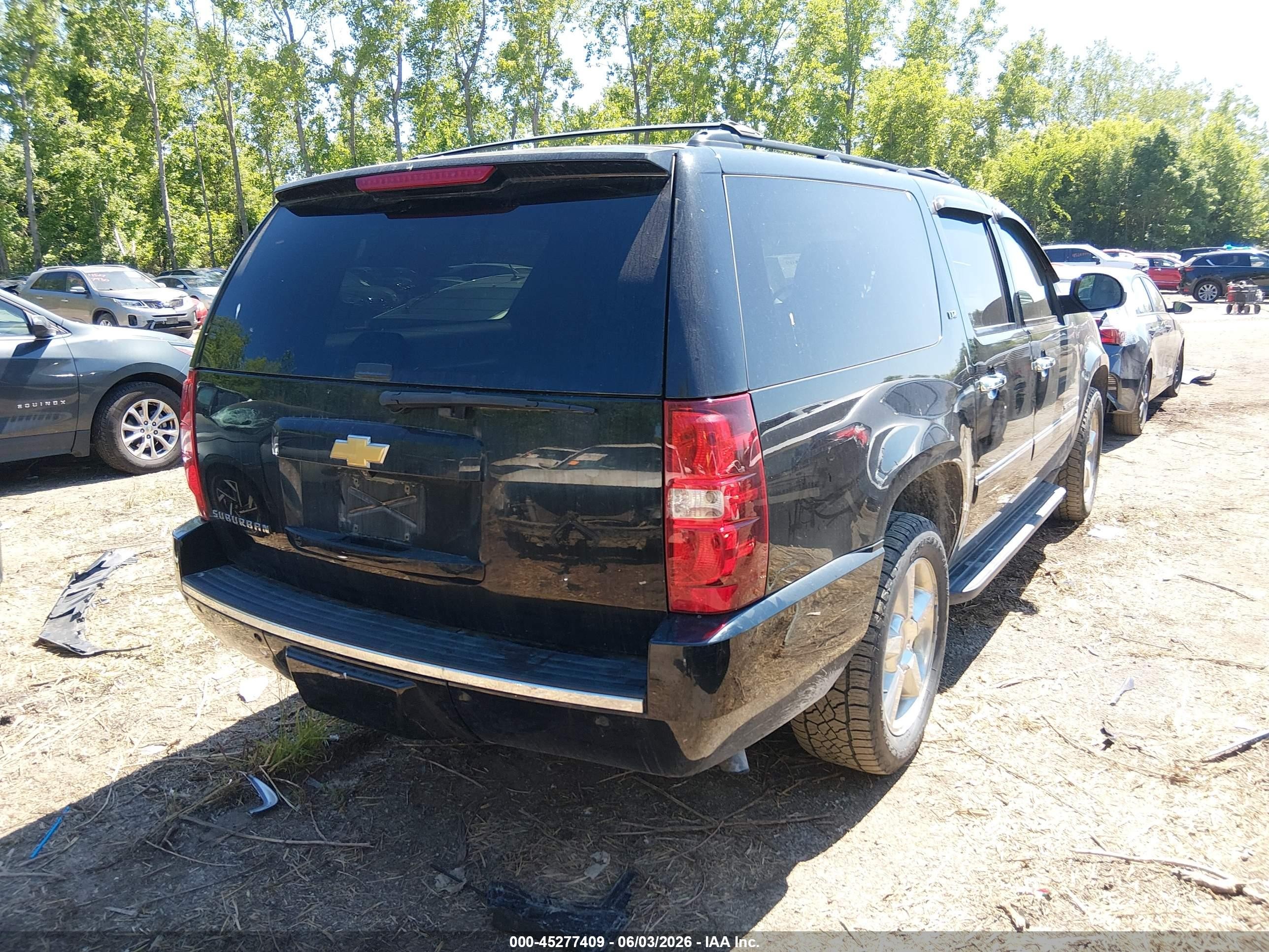 2013 Chevrolet Suburban 1500 Ltz Black vin: 1GNSKKE7XDR273282