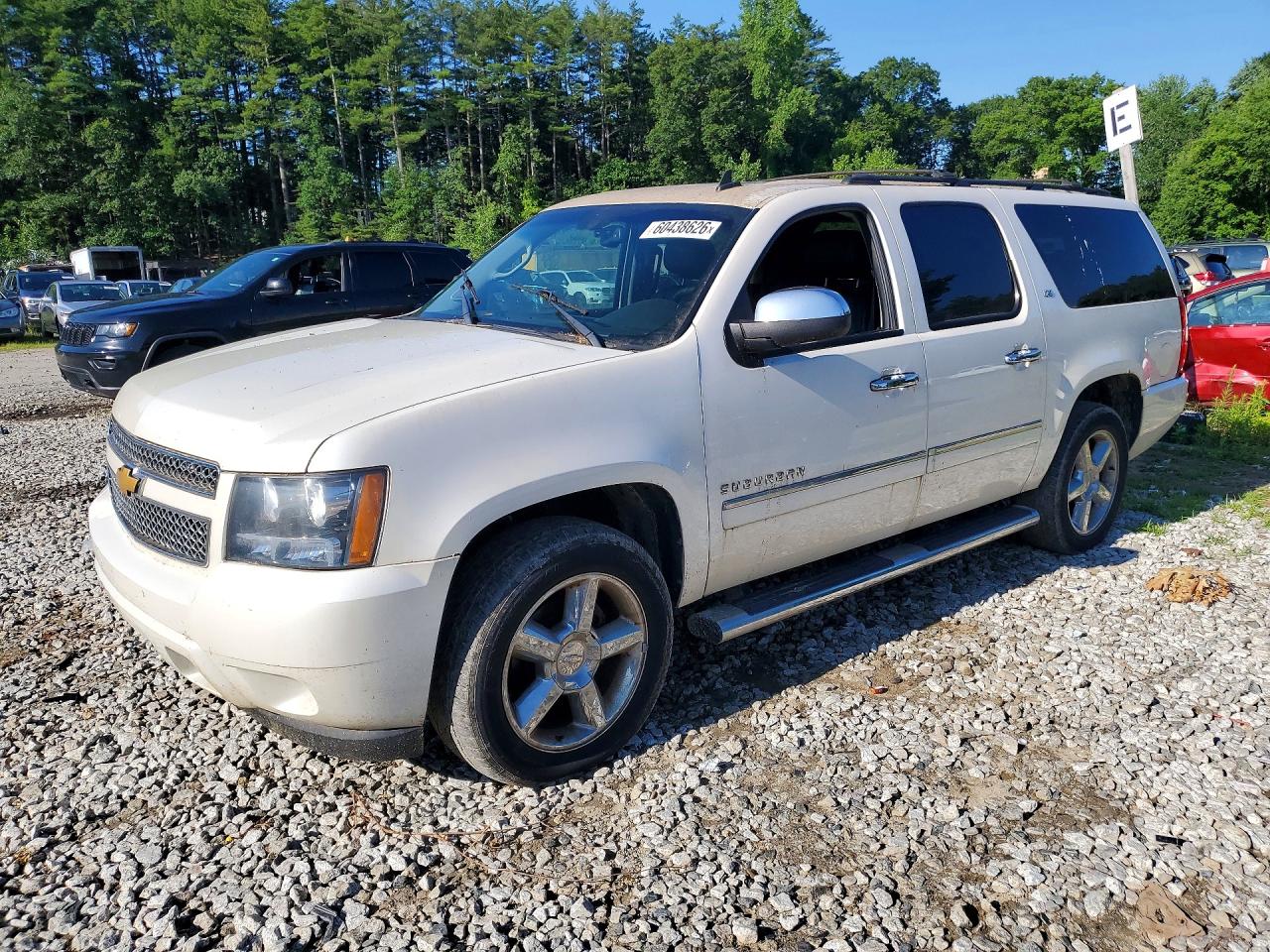 2013 Chevrolet Suburban K1500 Ltz White vin: 1GNSKKE7XDR376315