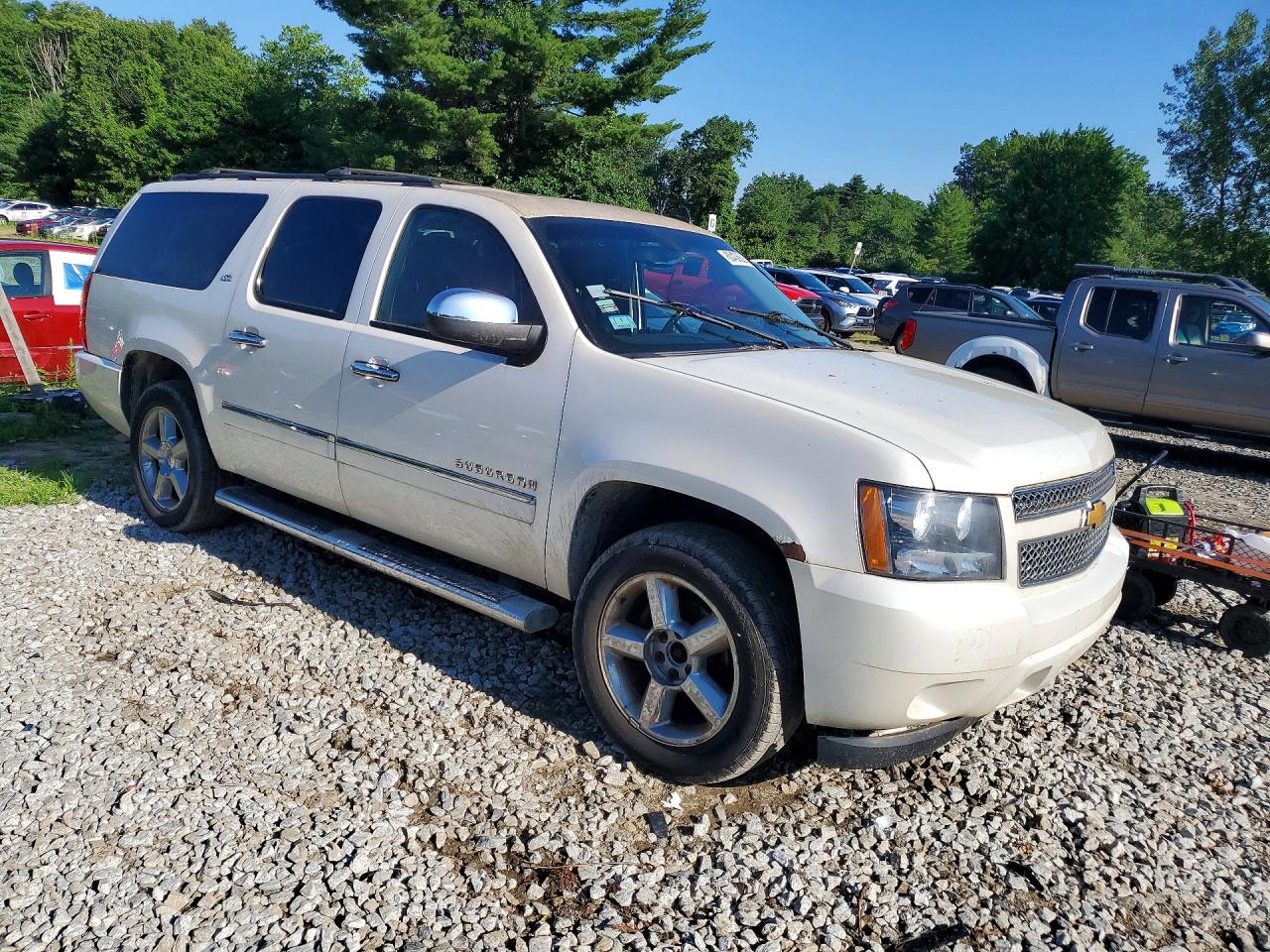 2013 Chevrolet Suburban K1500 Ltz White vin: 1GNSKKE7XDR376315