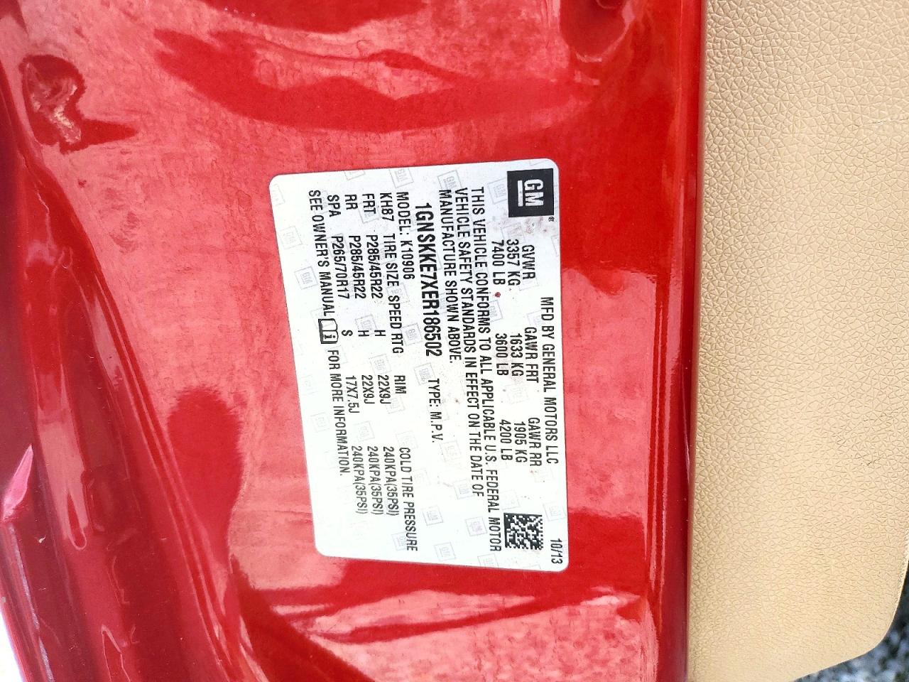 2014 Chevrolet Suburban K1500 Ltz Maroon vin: 1GNSKKE7XER186502