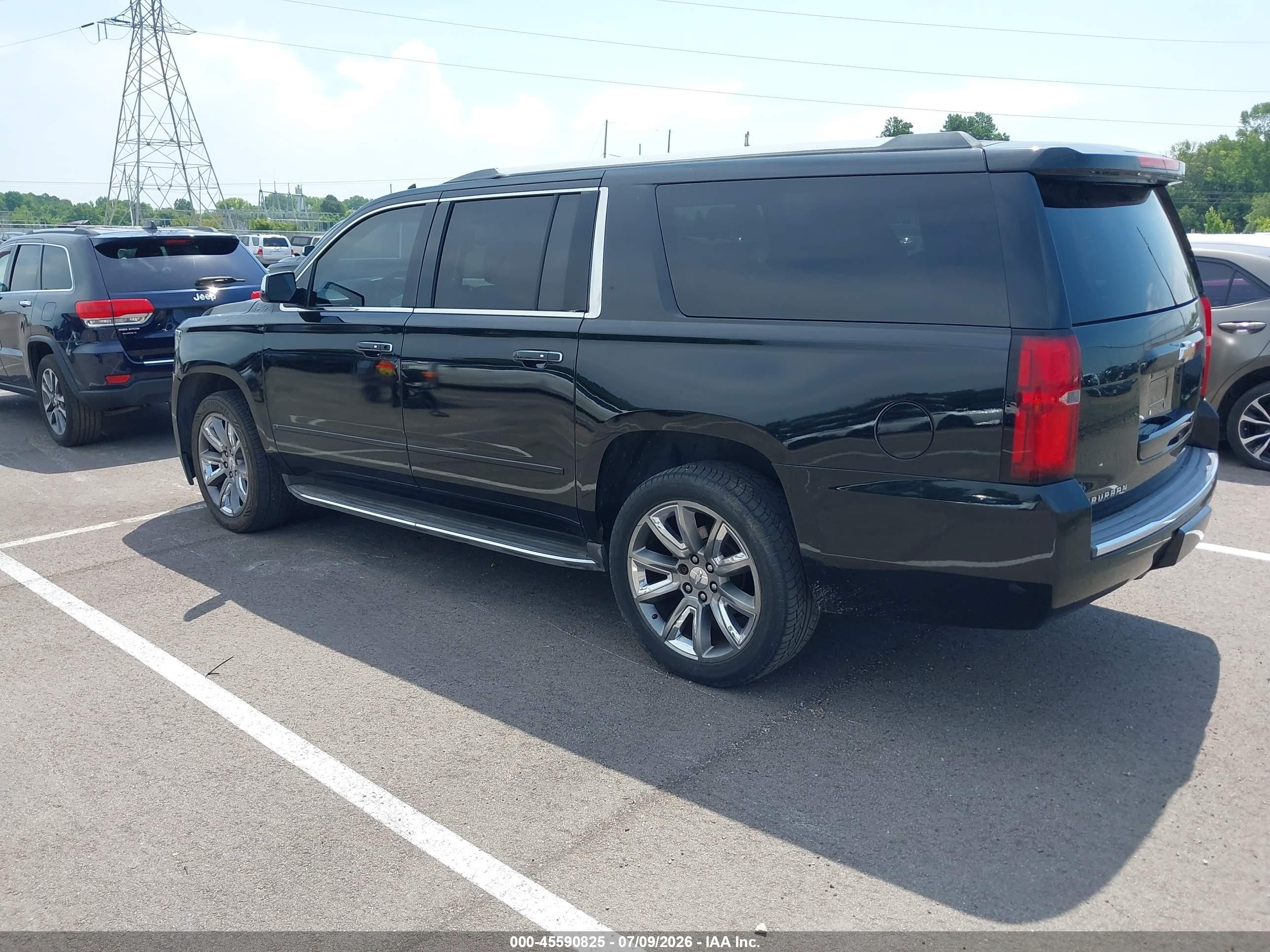 2015 Chevrolet Suburban 1500 Ltz Black vin: 1GNSKKKC0FR246337