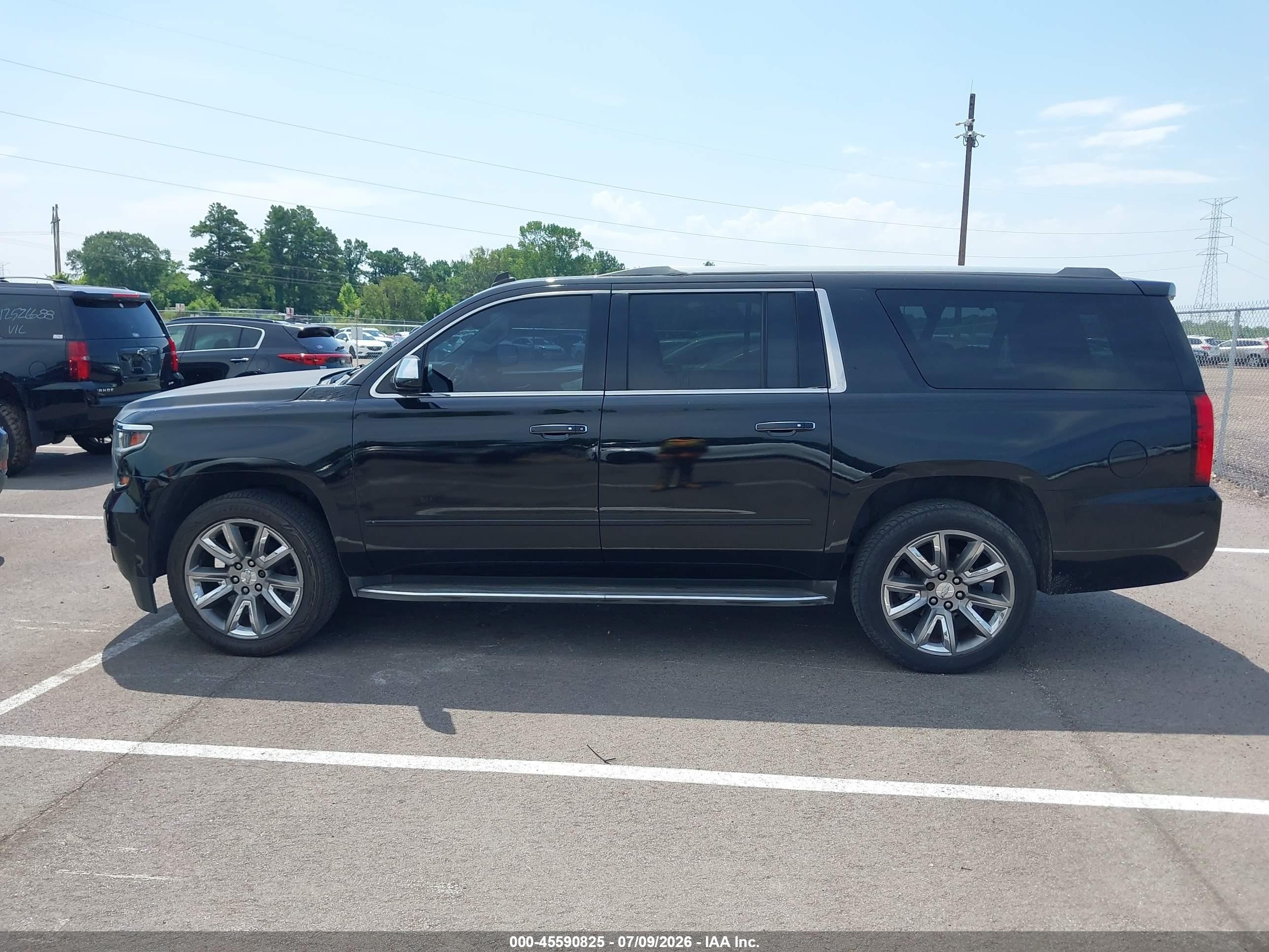2015 Chevrolet Suburban 1500 Ltz Black vin: 1GNSKKKC0FR246337