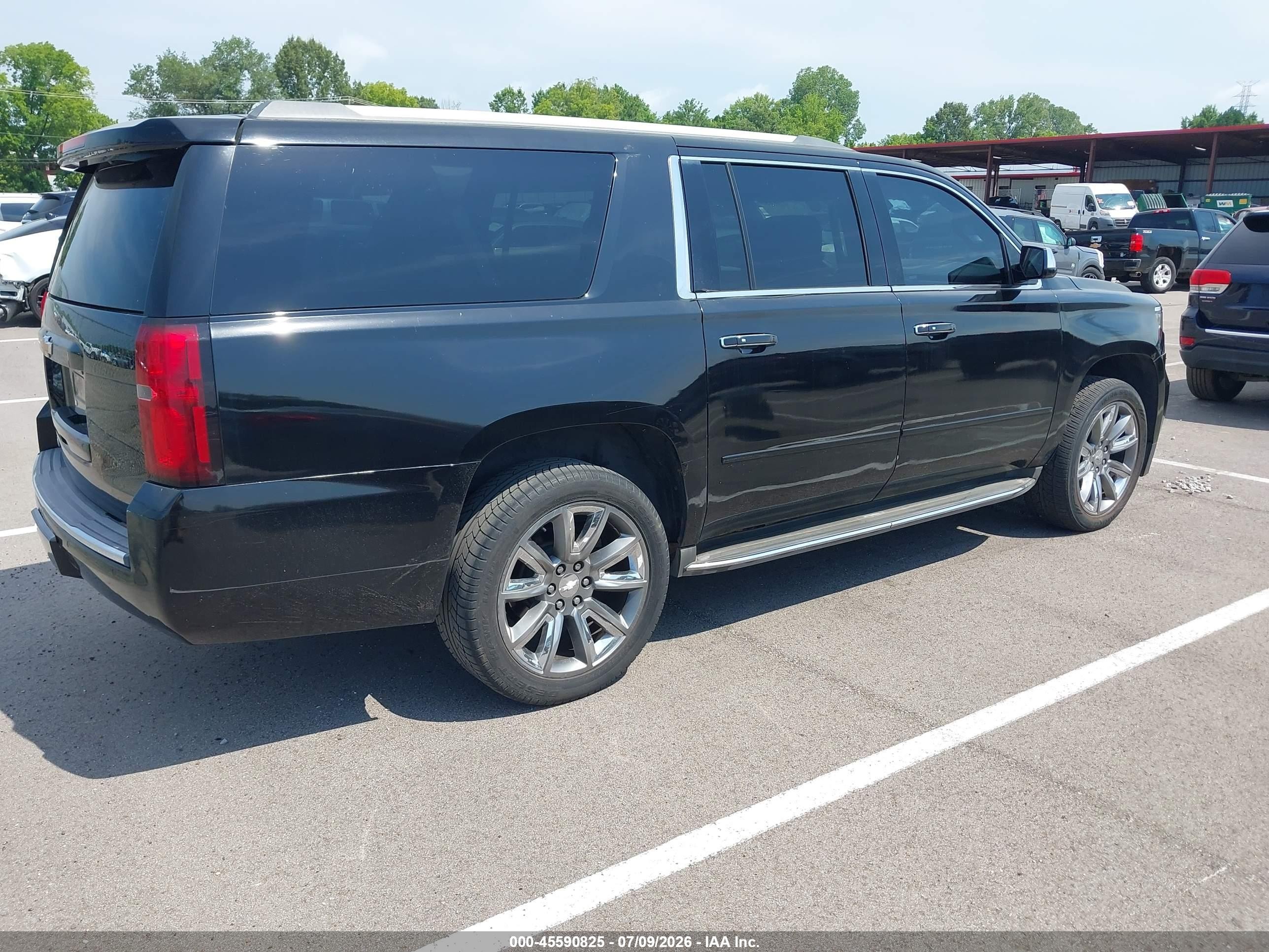 2015 Chevrolet Suburban 1500 Ltz Black vin: 1GNSKKKC0FR246337