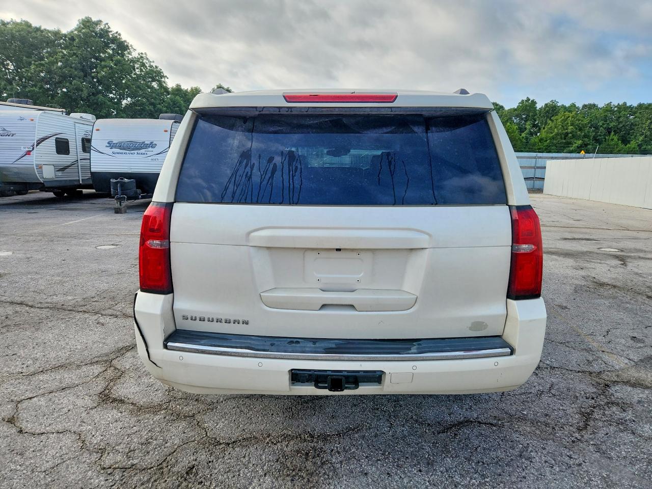 2015 Chevrolet Suburban K1500 Ltz White vin: 1GNSKKKC0FR253790