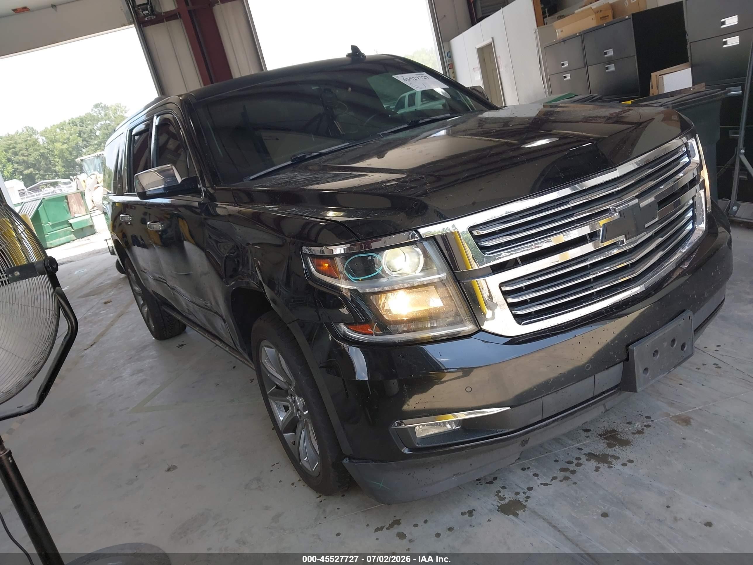 2015 Chevrolet Suburban Ltz Black vin: 1GNSKKKC0FR616024