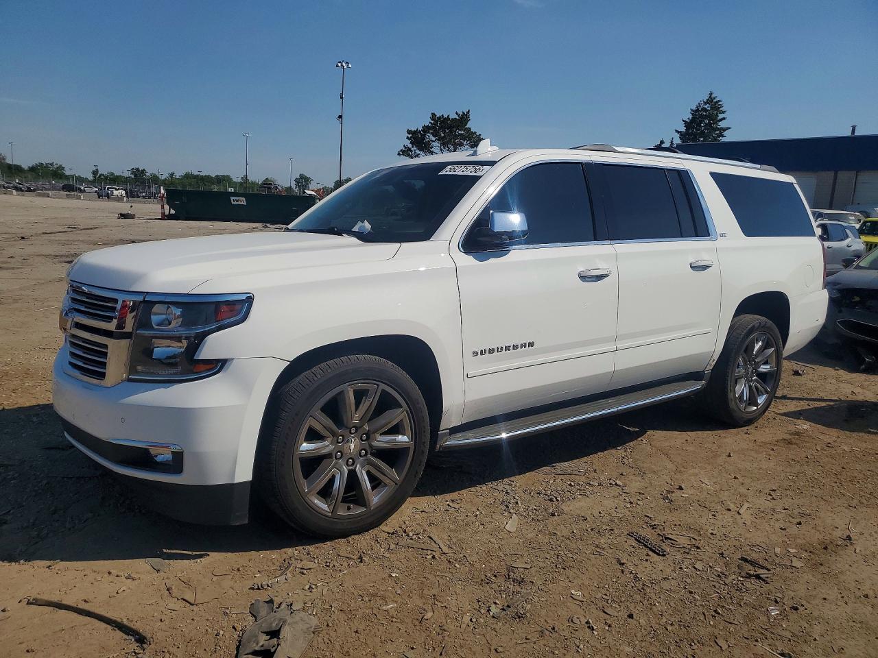 2015 Chevrolet Suburban K1500 Ltz White vin: 1GNSKKKC0FR671654