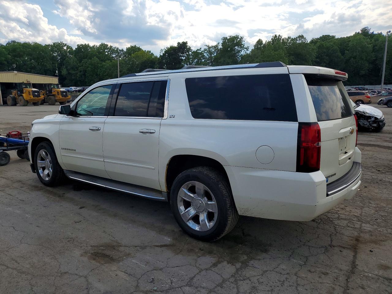 2015 Chevrolet Suburban K1500 Ltz White vin: 1GNSKKKC1FR285969