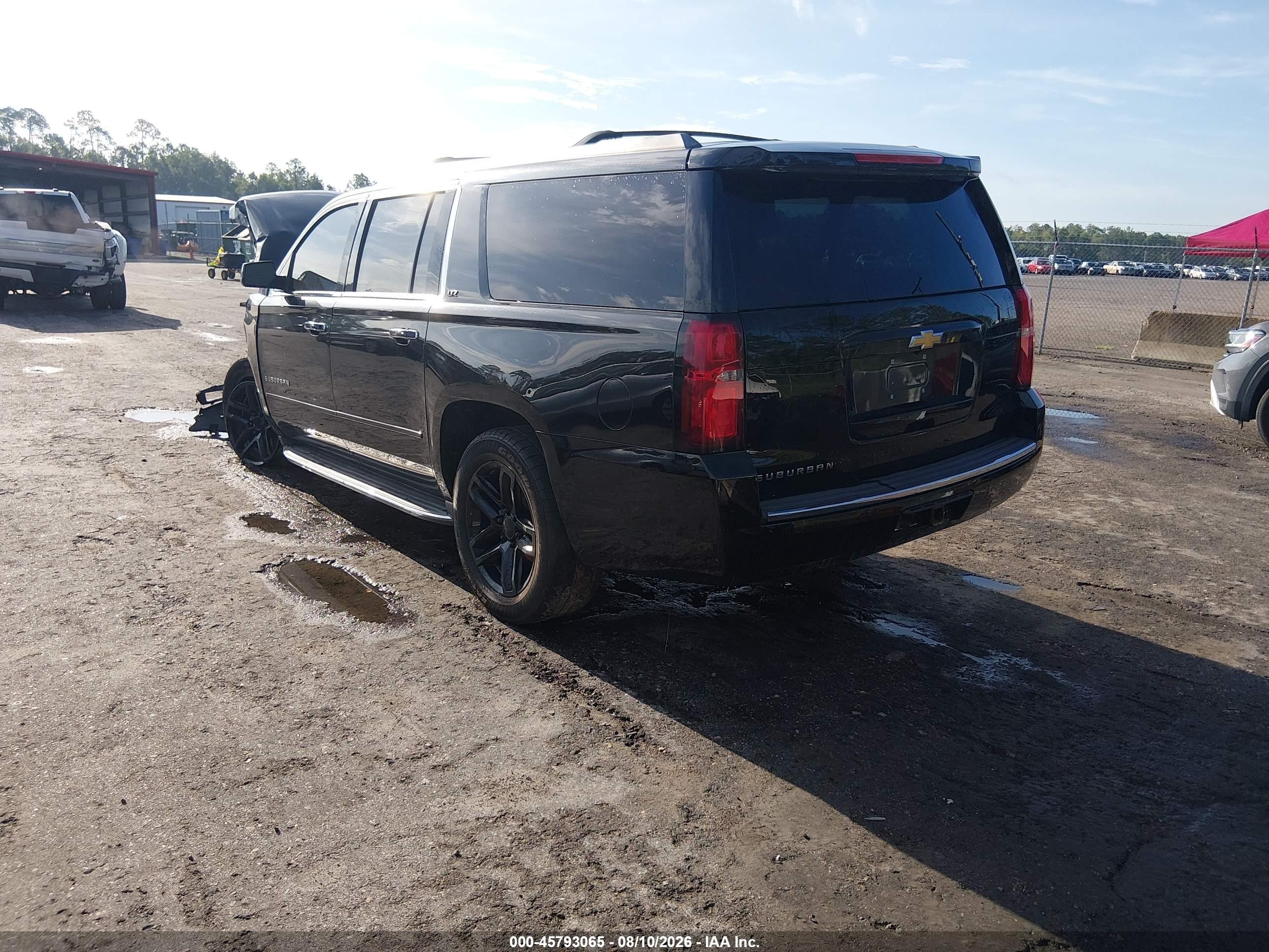 2015 Chevrolet Suburban Ltz Black vin: 1GNSKKKC1FR597029