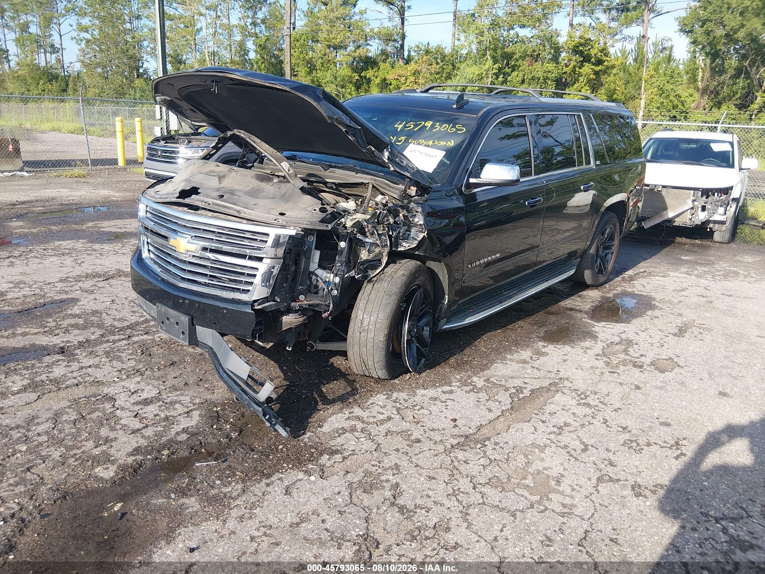 2015 Chevrolet Suburban Ltz Black vin: 1GNSKKKC1FR597029