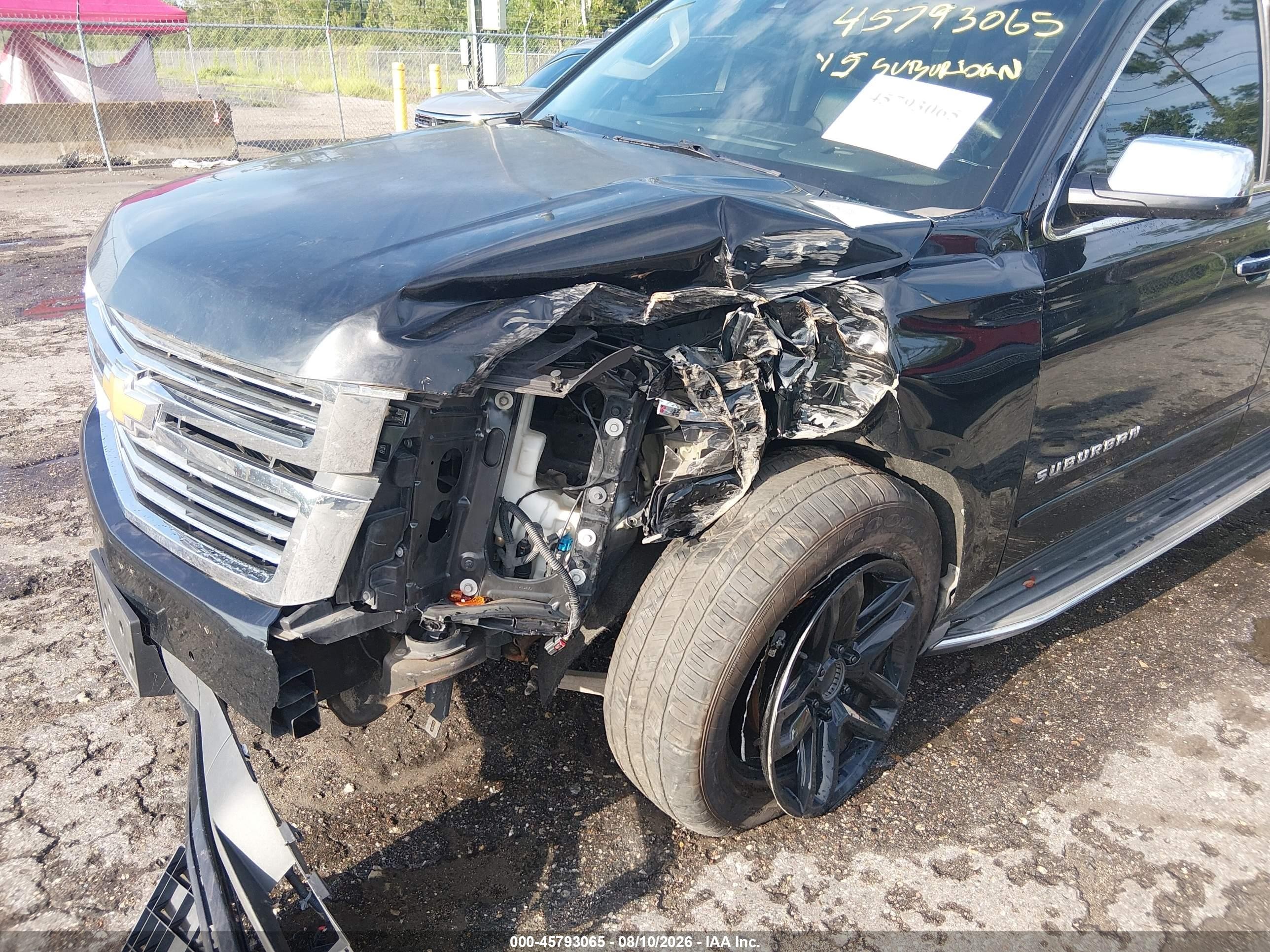2015 Chevrolet Suburban Ltz Black vin: 1GNSKKKC1FR597029