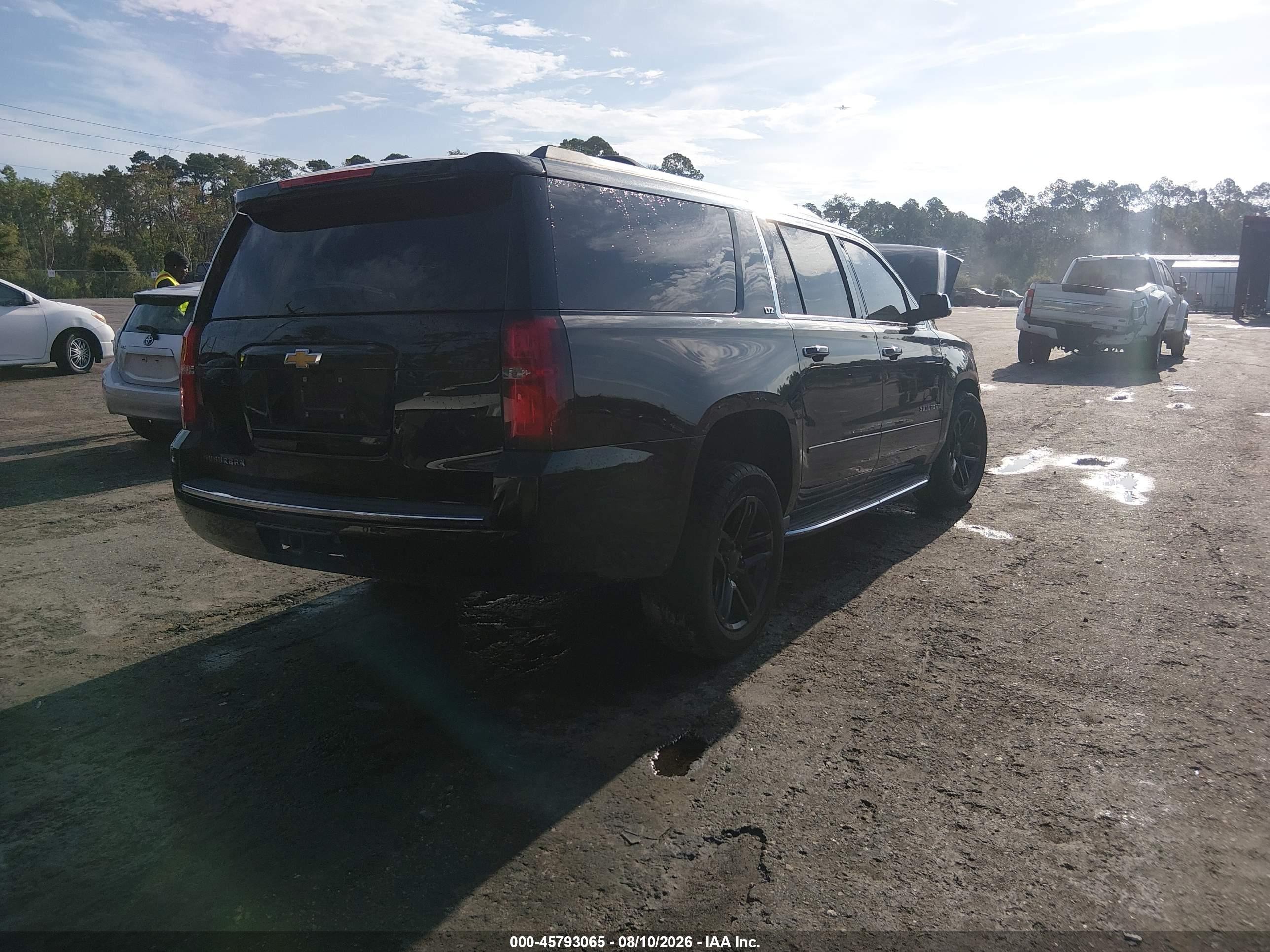 2015 Chevrolet Suburban Ltz Black vin: 1GNSKKKC1FR597029