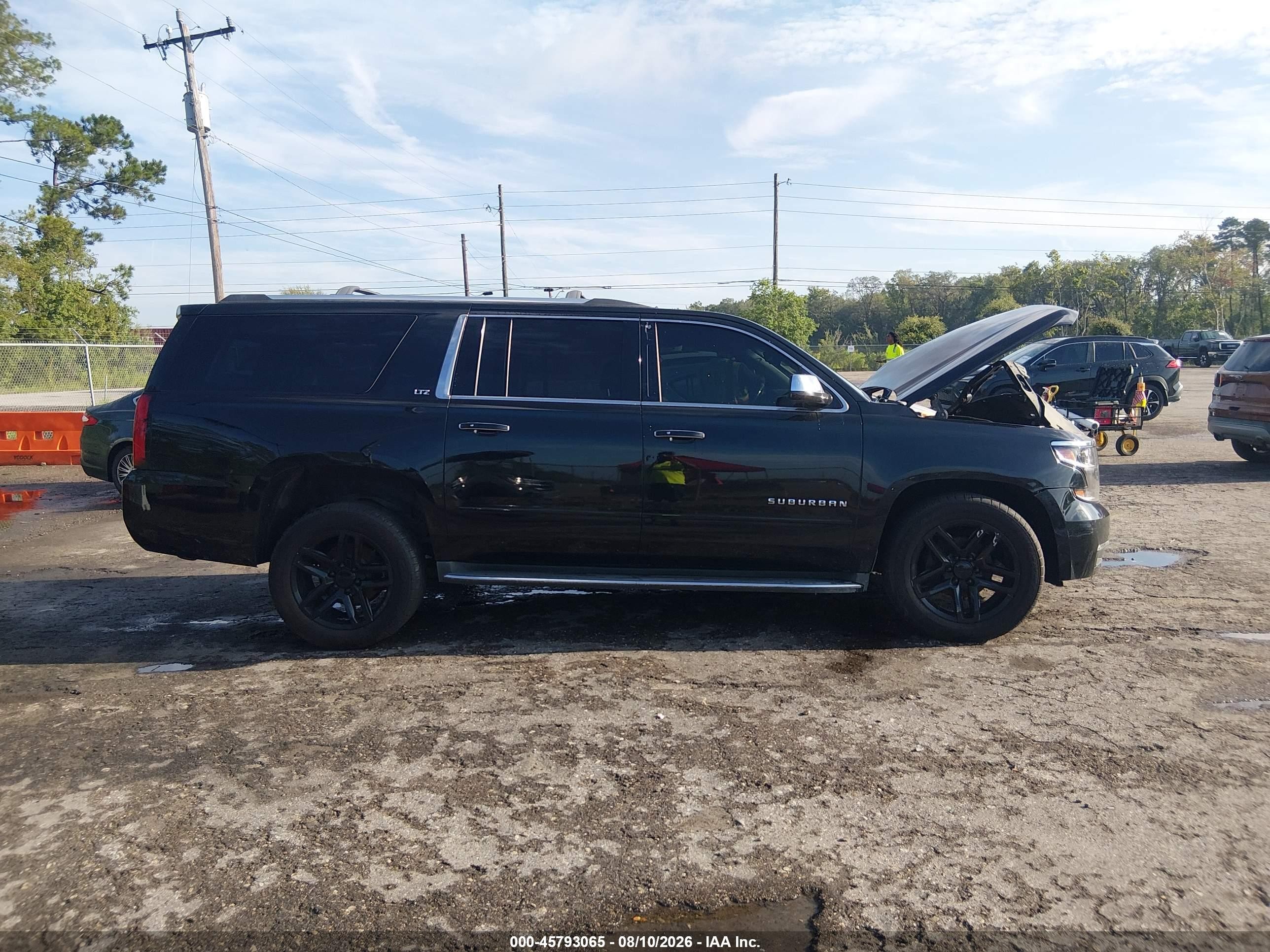 2015 Chevrolet Suburban Ltz Black vin: 1GNSKKKC1FR597029