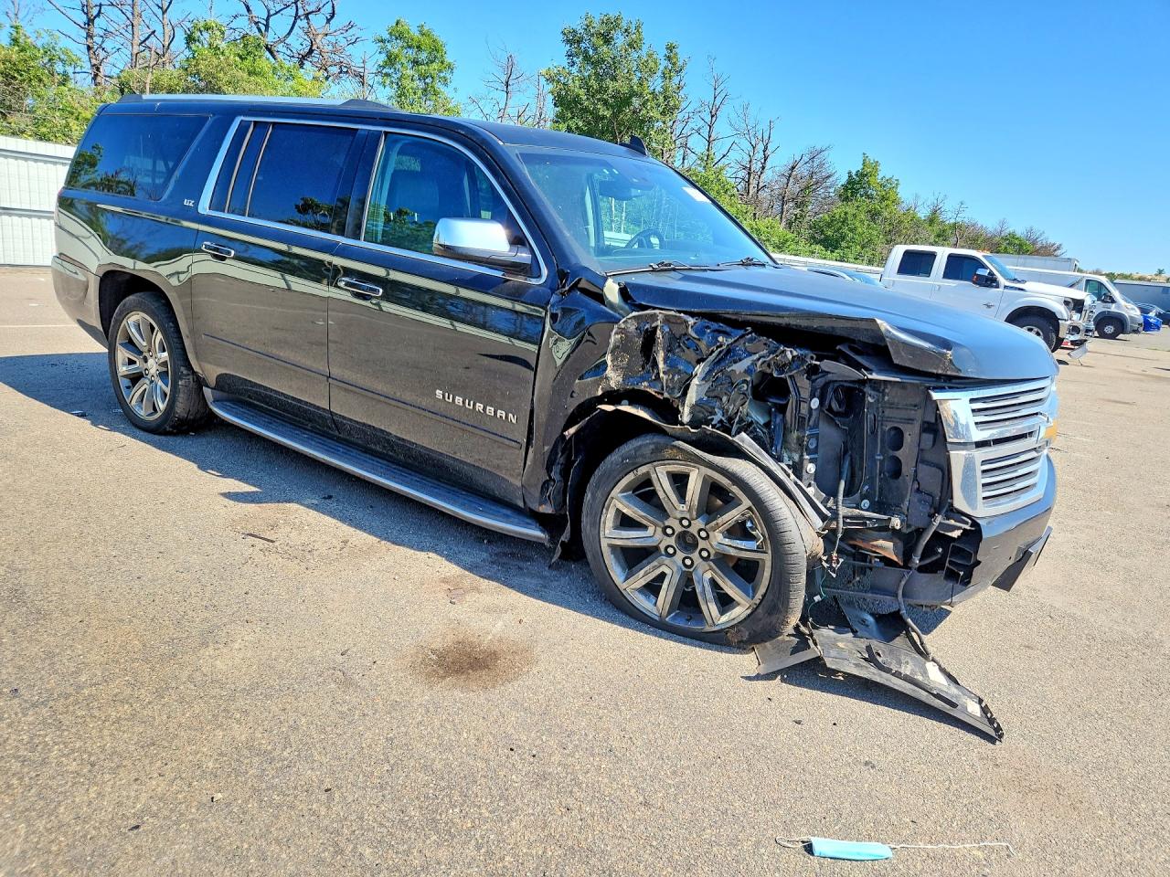 2015 Chevrolet Suburban K1500 Ltz Black vin: 1GNSKKKC1FR680119