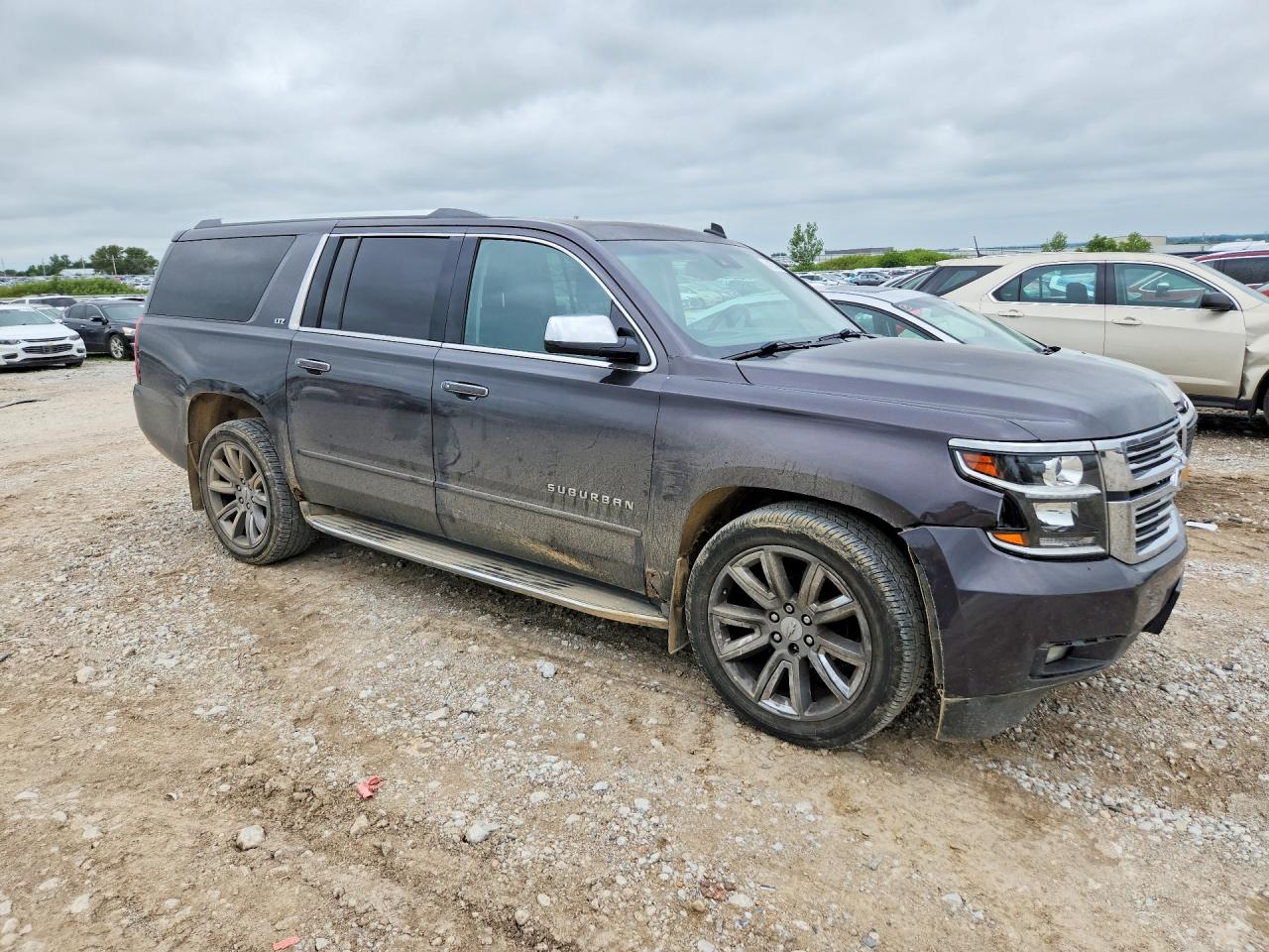2015 Chevrolet Suburban K1500 Ltz Gray vin: 1GNSKKKC2FR177182