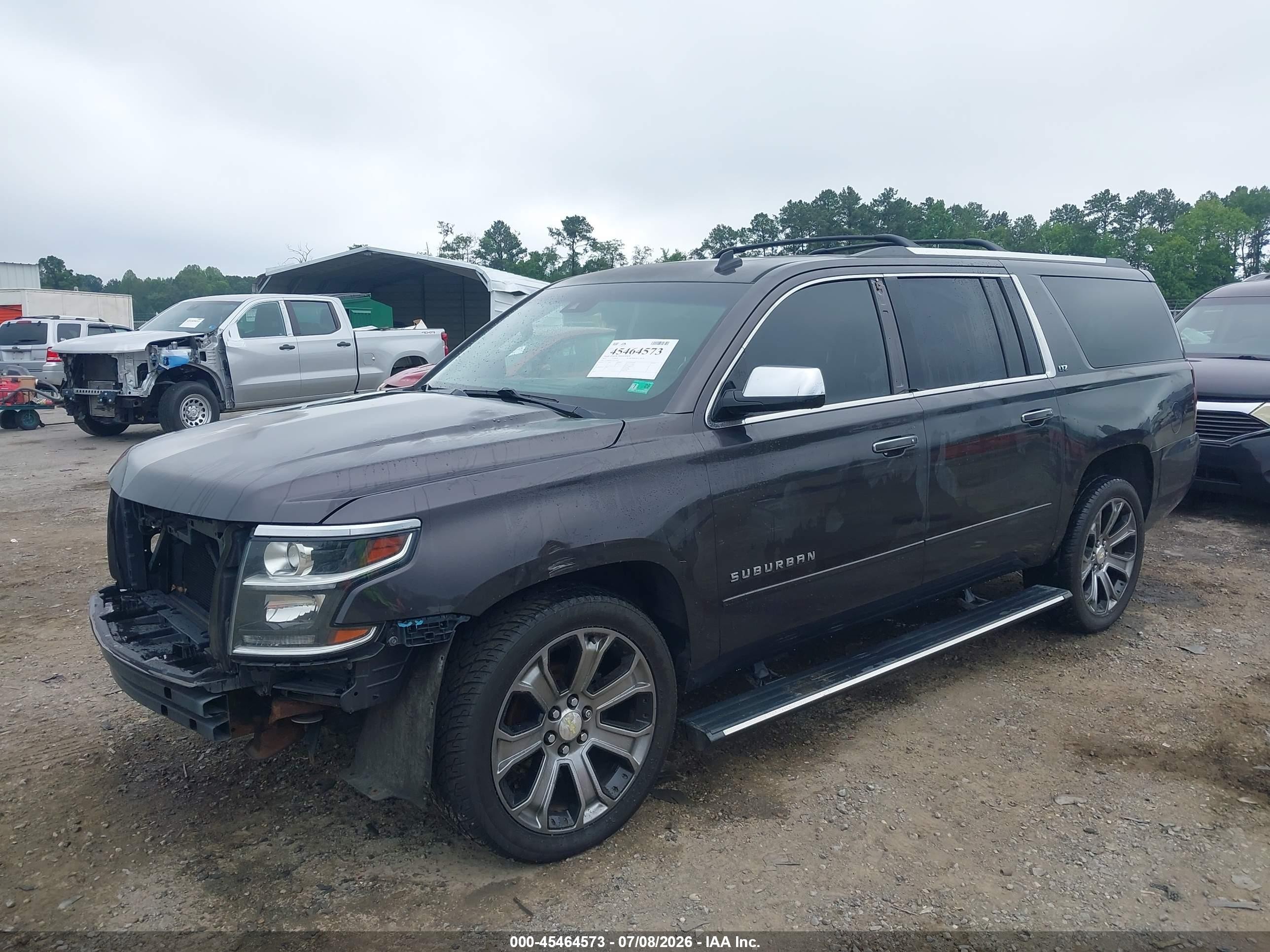 2015 Chevrolet Suburban 1500 Ltz Gray vin: 1GNSKKKC3FR175635