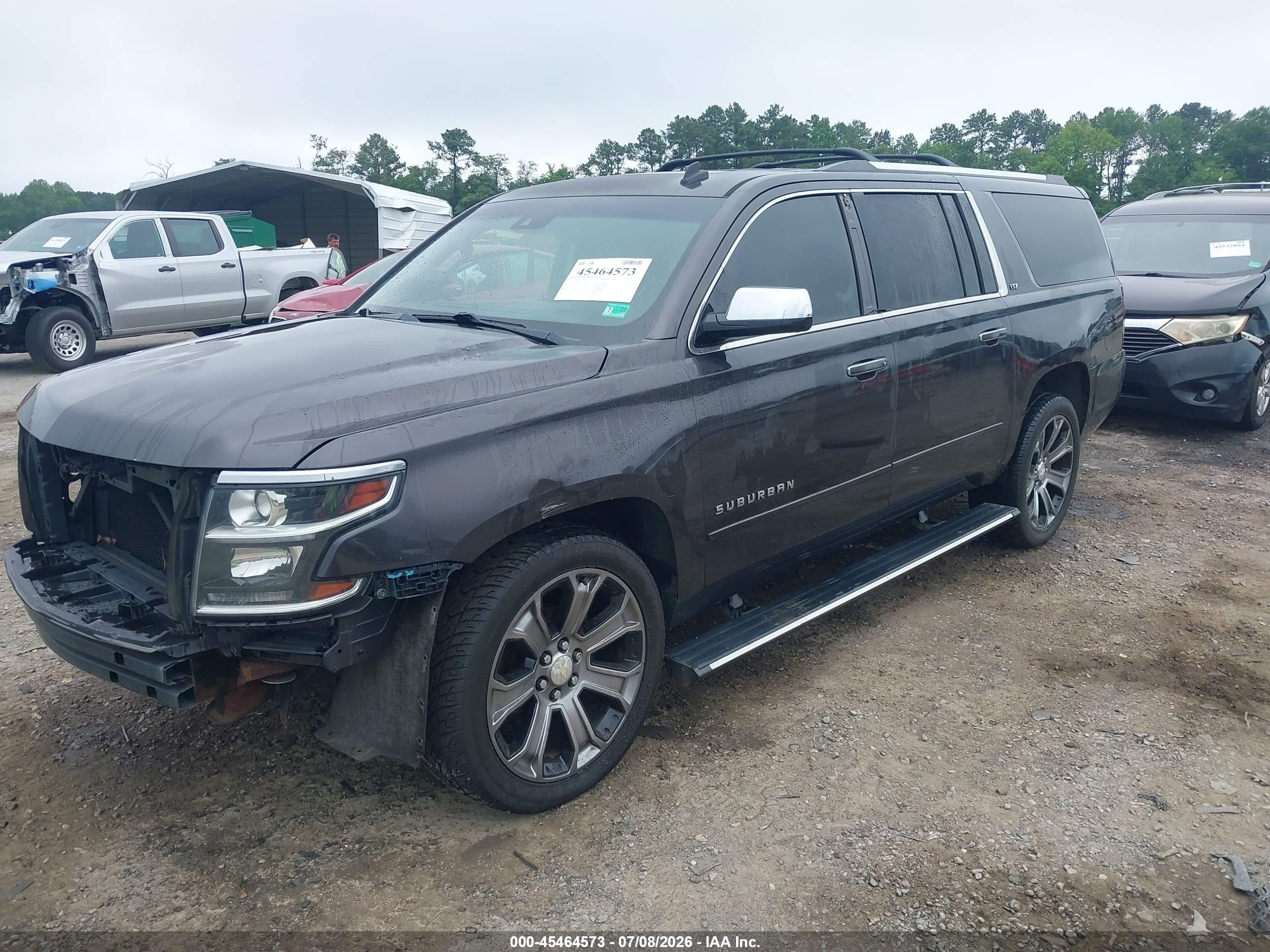 2015 Chevrolet Suburban 1500 Ltz Gray vin: 1GNSKKKC3FR175635