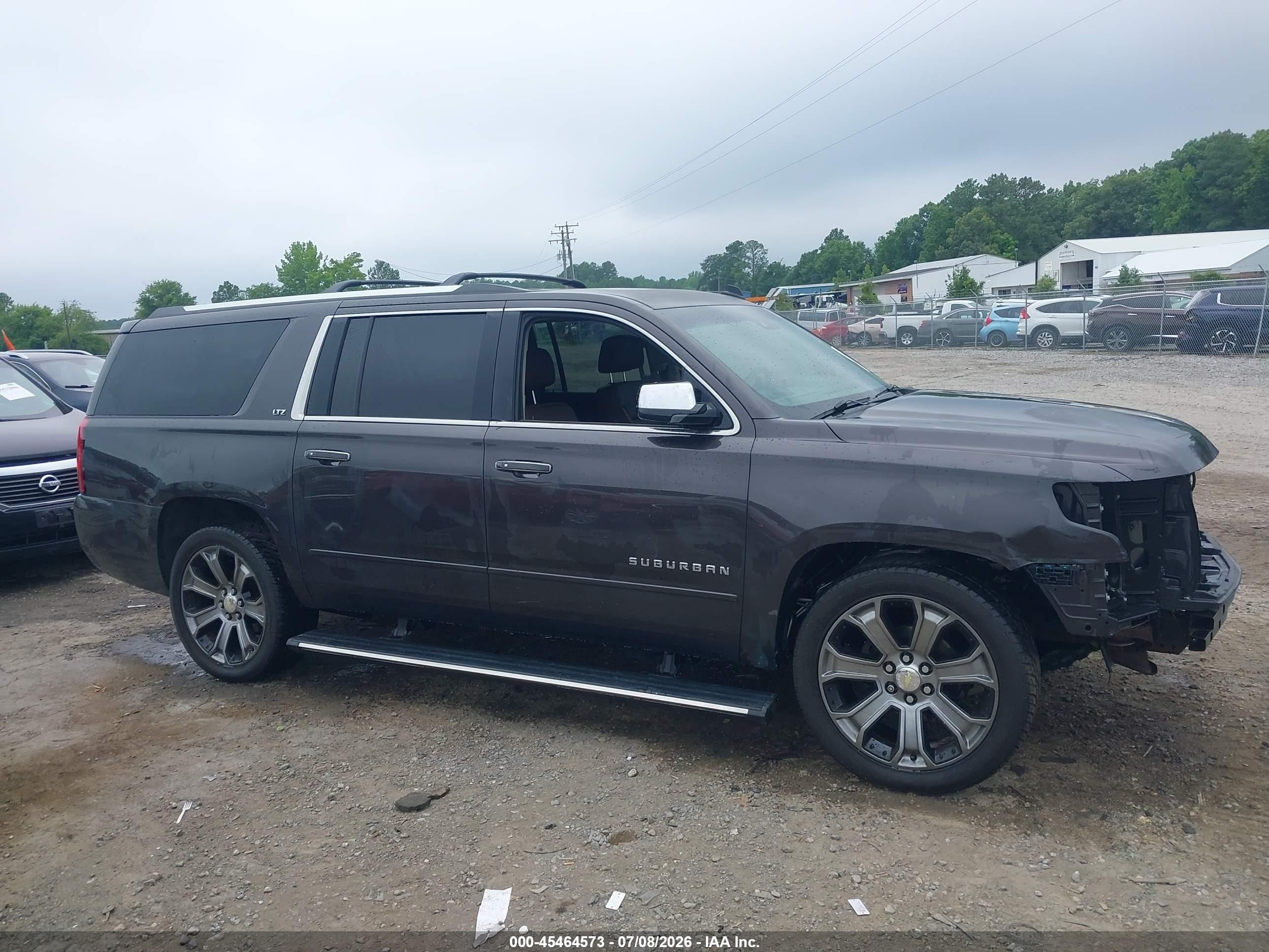 2015 Chevrolet Suburban 1500 Ltz Gray vin: 1GNSKKKC3FR175635
